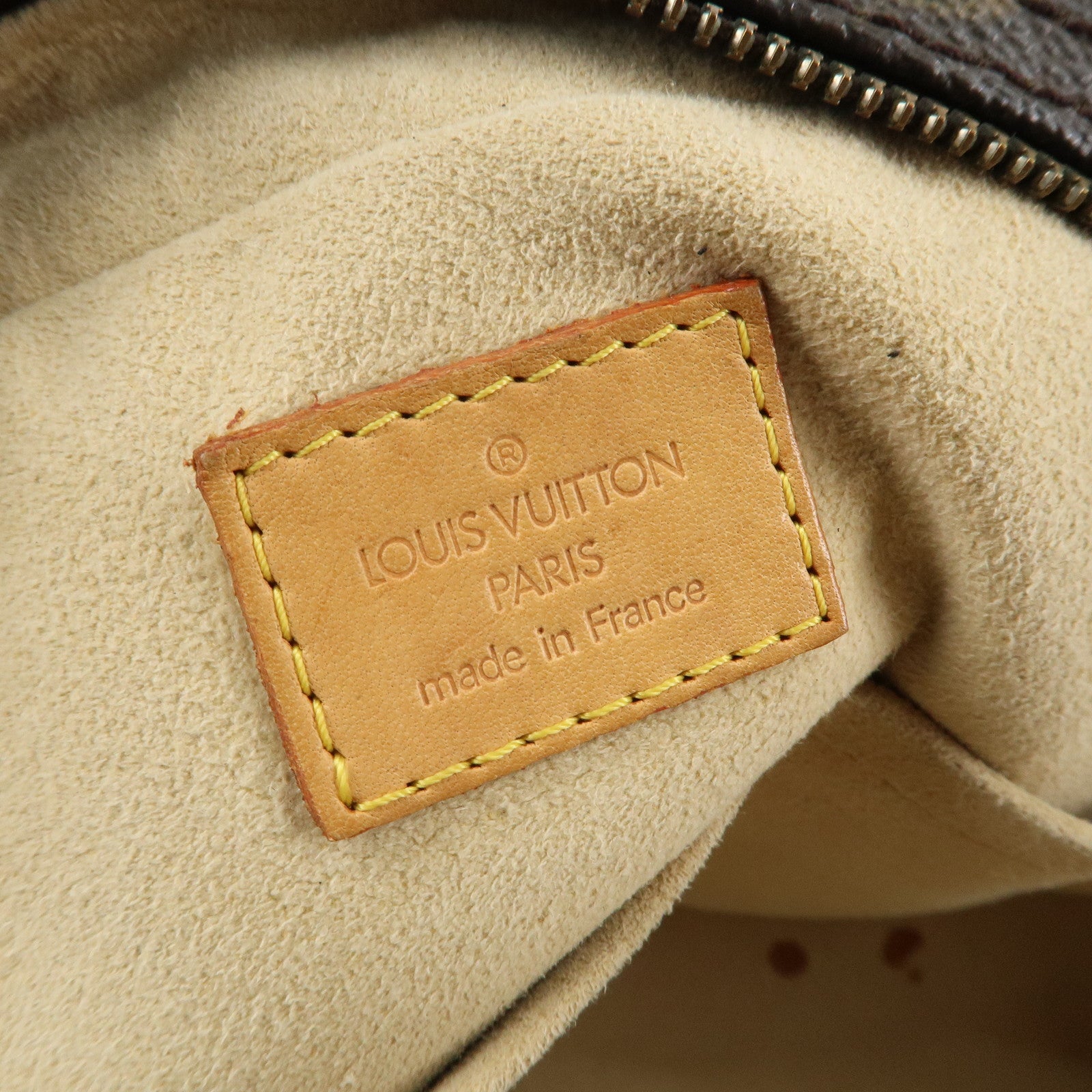 Louis Vuitton Monogram Manhattan PM Hand Bag Brown Gold HDW M40026 Used