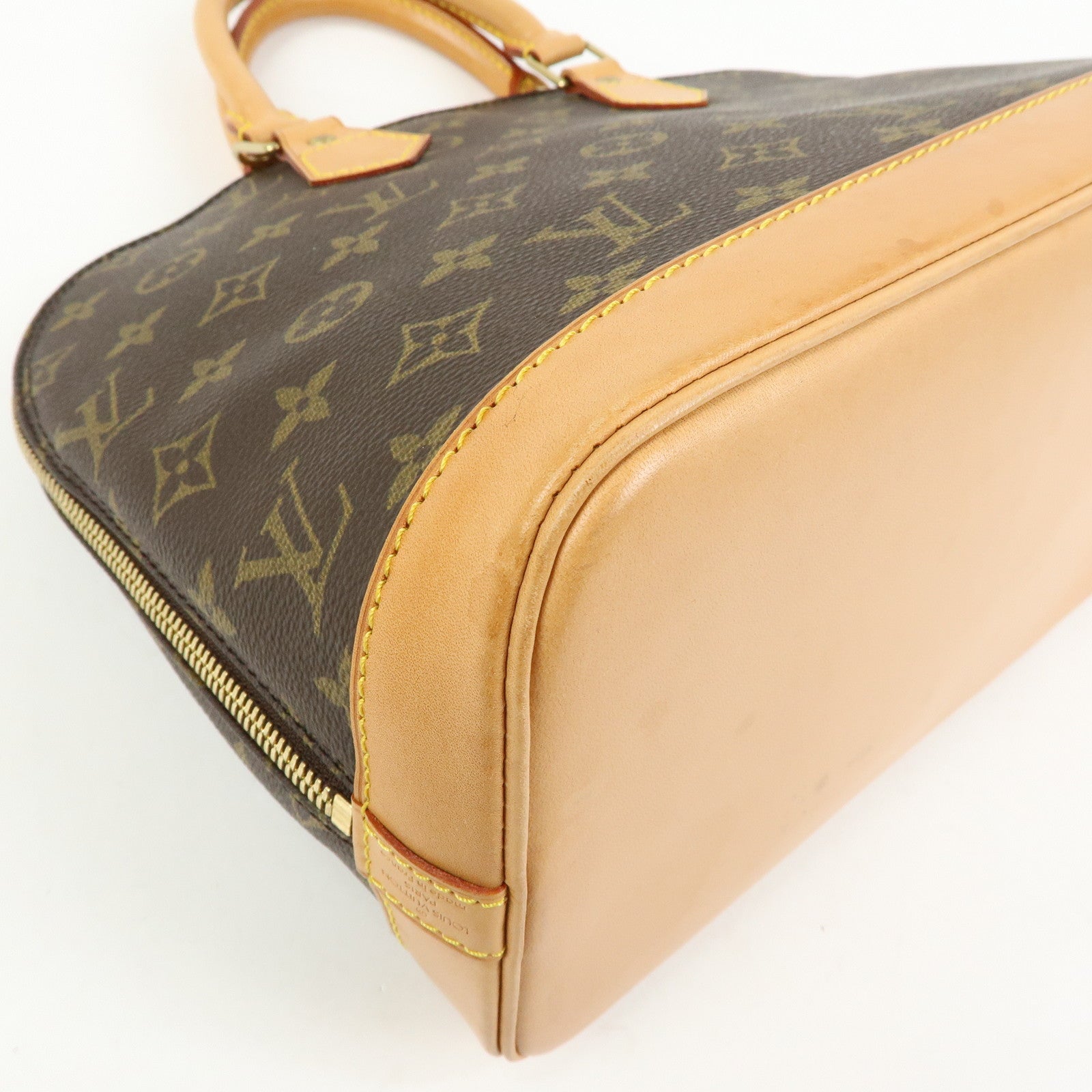 Louis Vuitton Monogram Alma Hand Bag Brown M51130
