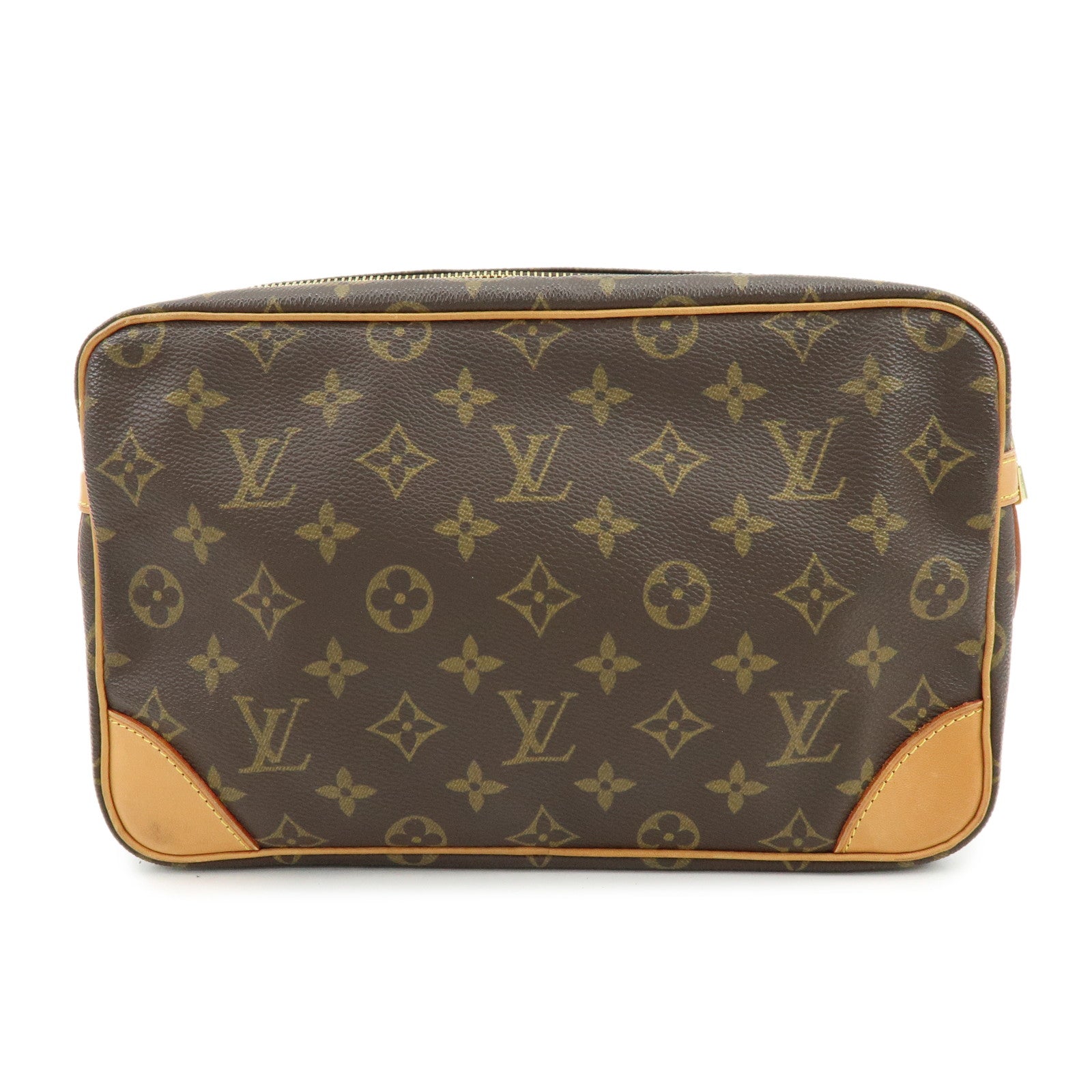 Louis Vuitton Monogram Compiegne 28 Pouch Clutch Bag Brown M51845