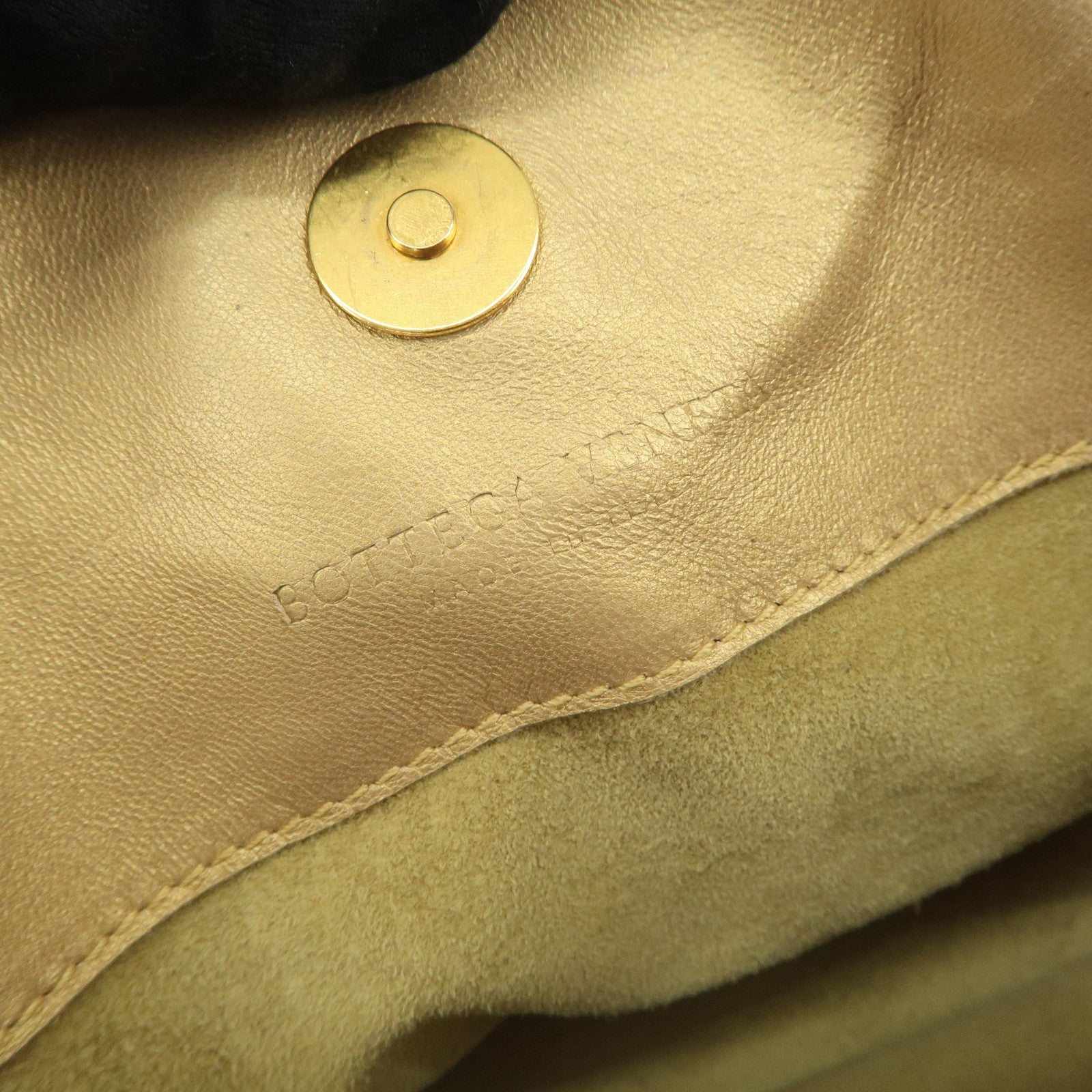 BOTTEGA VENETA Intrecciato Shoulder Bag Hand Bag Green Gold