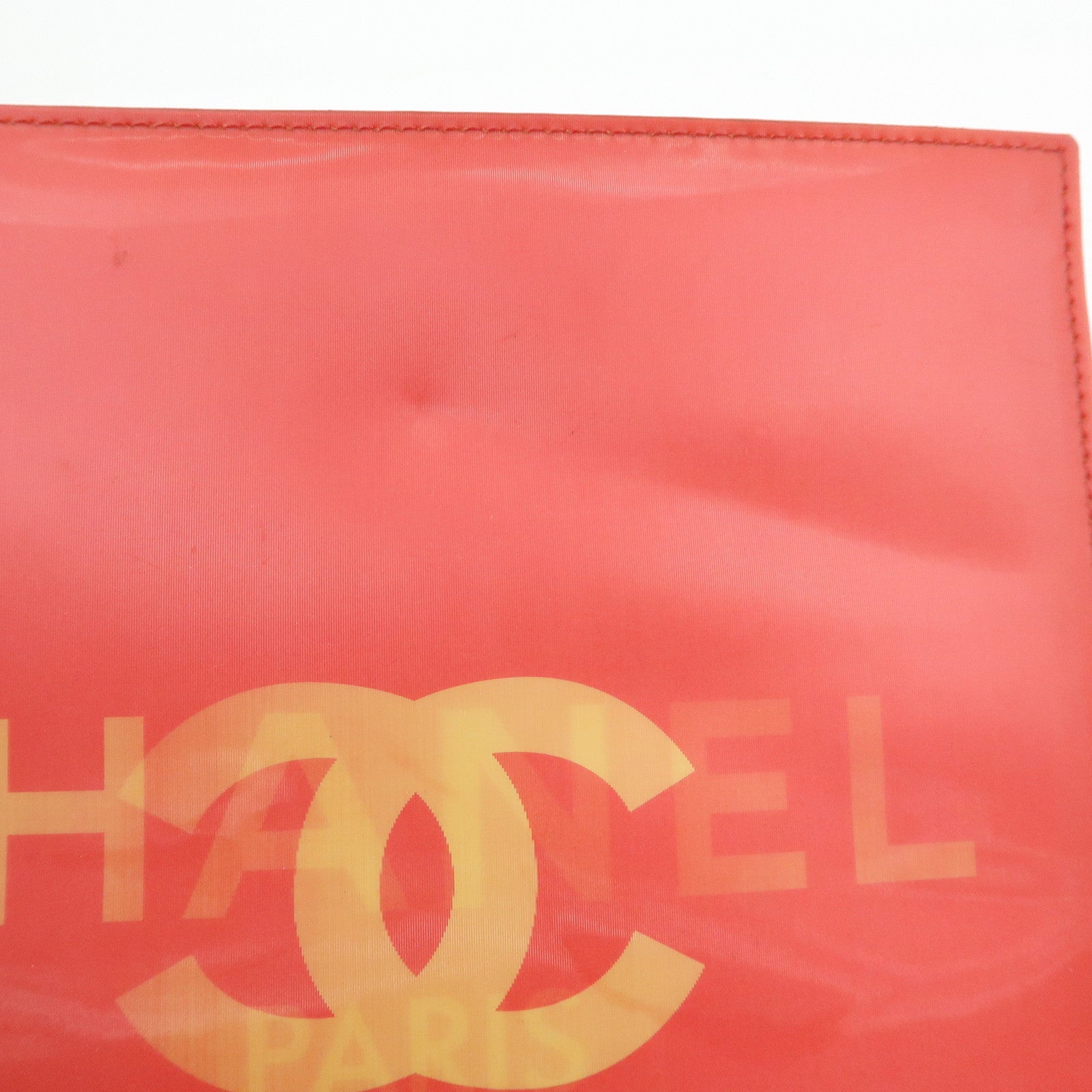 CHANEL COCO Mark PVC Hologram Chain Shoulder Bag Red