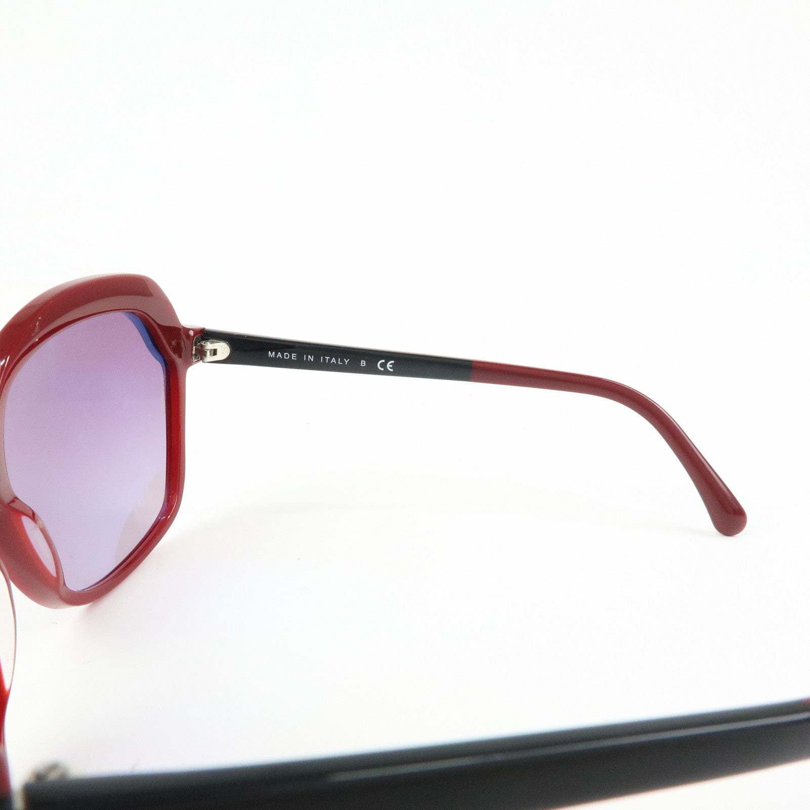 CHANEL COCO Mark Plastic Sunglasses Bordeaux Black 5228 60□17