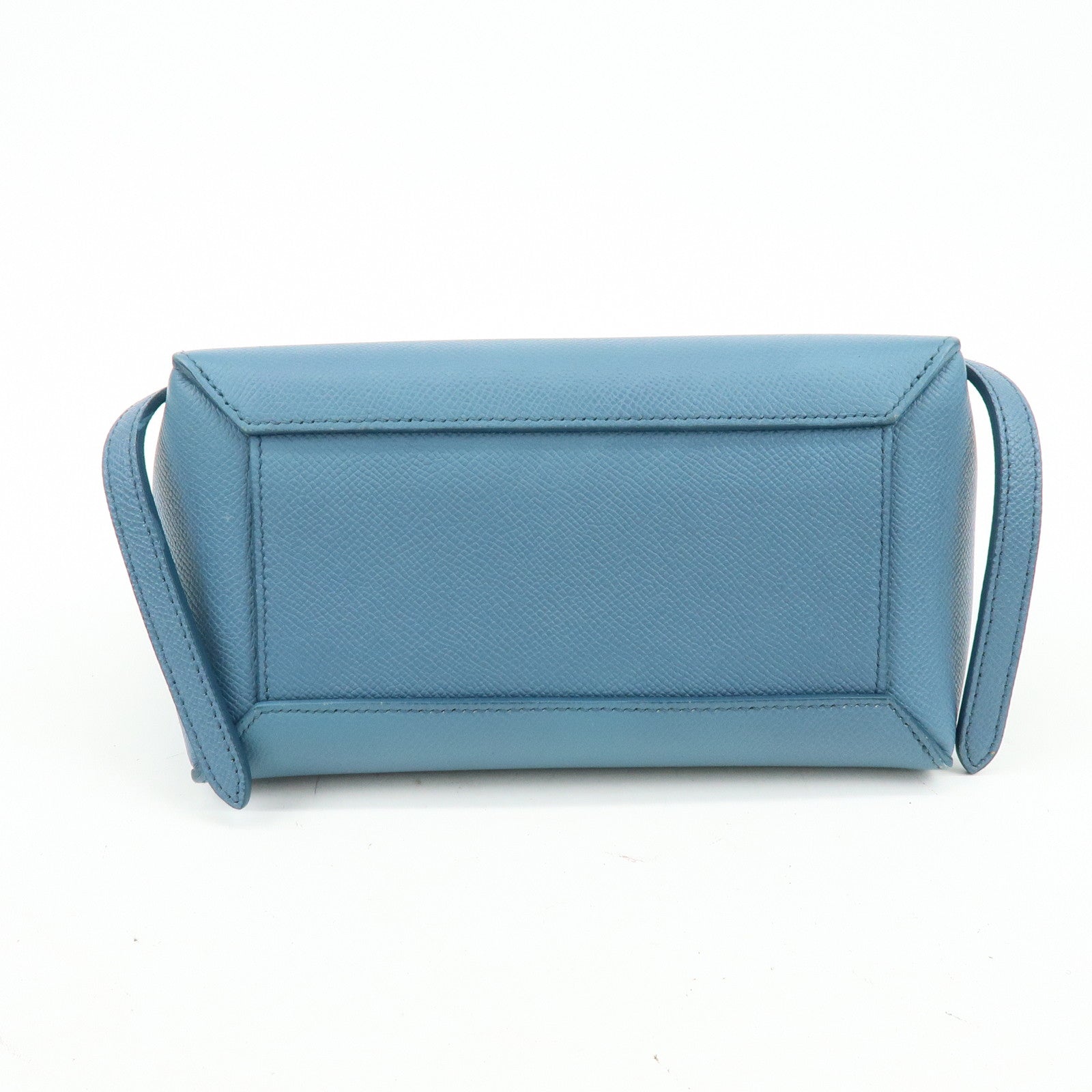 CELINE Belt Bag Leather 2Way Bag Hand Bag Shoulder Bag Blue