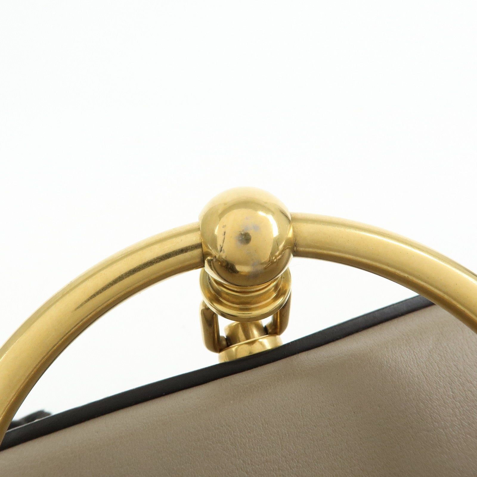 Chloe Nile Leather 2Way Bag Shoulder Bag Hand Bag Greige