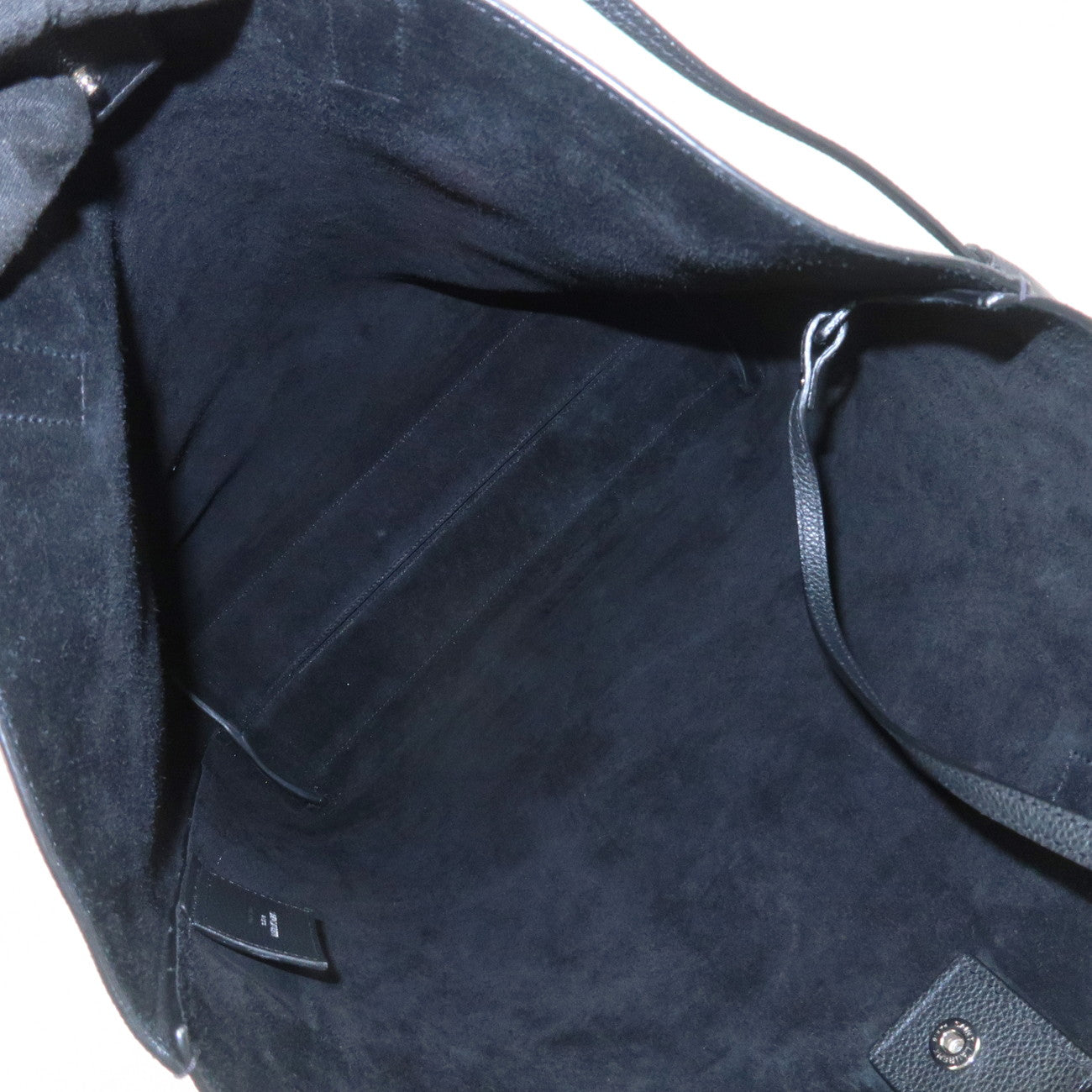 SAINT LAURENT PARIS Leather Tote Bag Hand Bag Black 676657