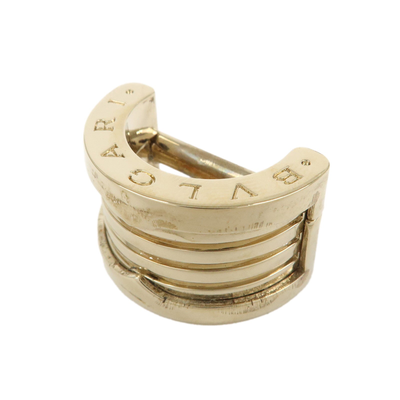 BVLGARI B-zero 1 Logo Metal Scarf Ring Gold