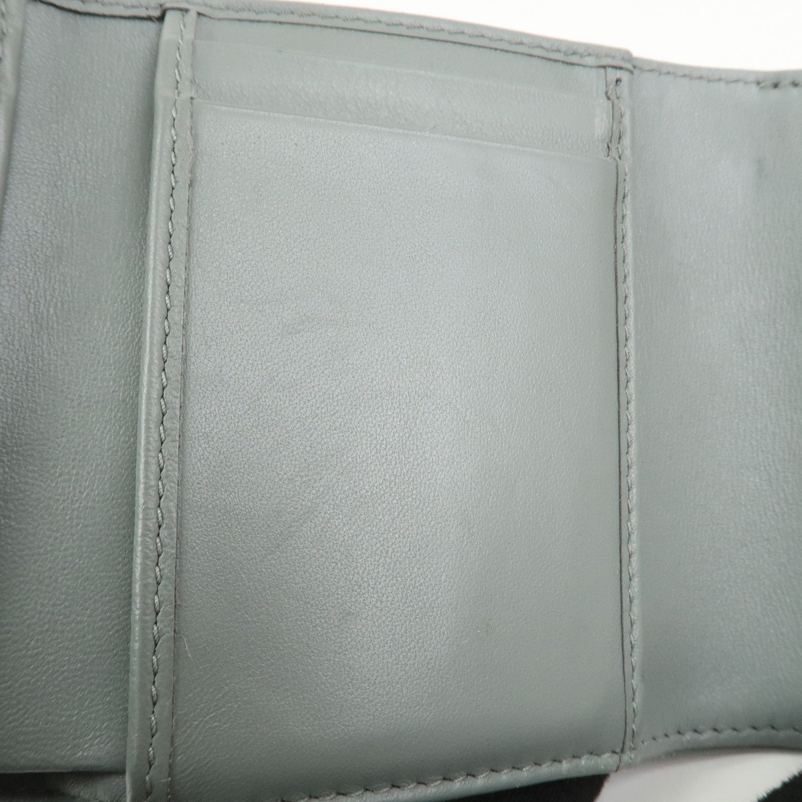 Christian Dior Trotter Saddle Tri-fold Compact Wallet Gray