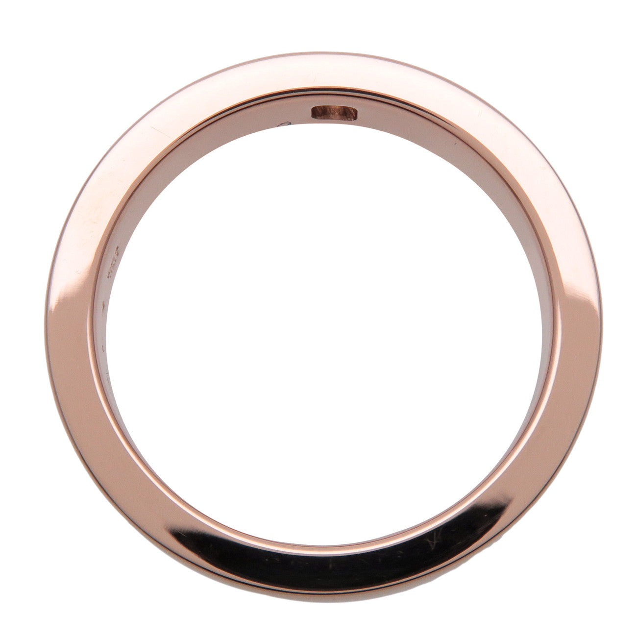 BVLGARI Double Logo 1P Daimond Ring K18 750PG Rose Gold #50 US5.25