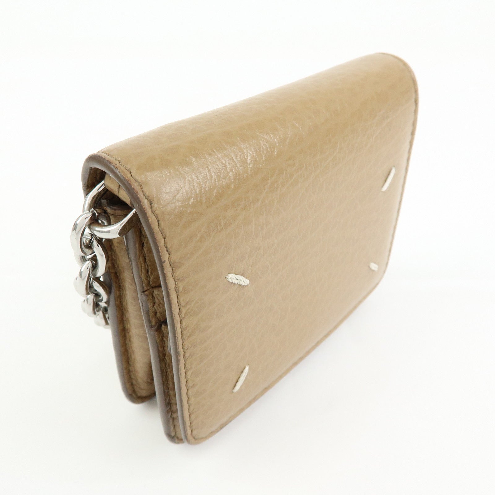 Maison Margiela Calf Leather 4 Stitch Mini Chain Wallet S56UI0148