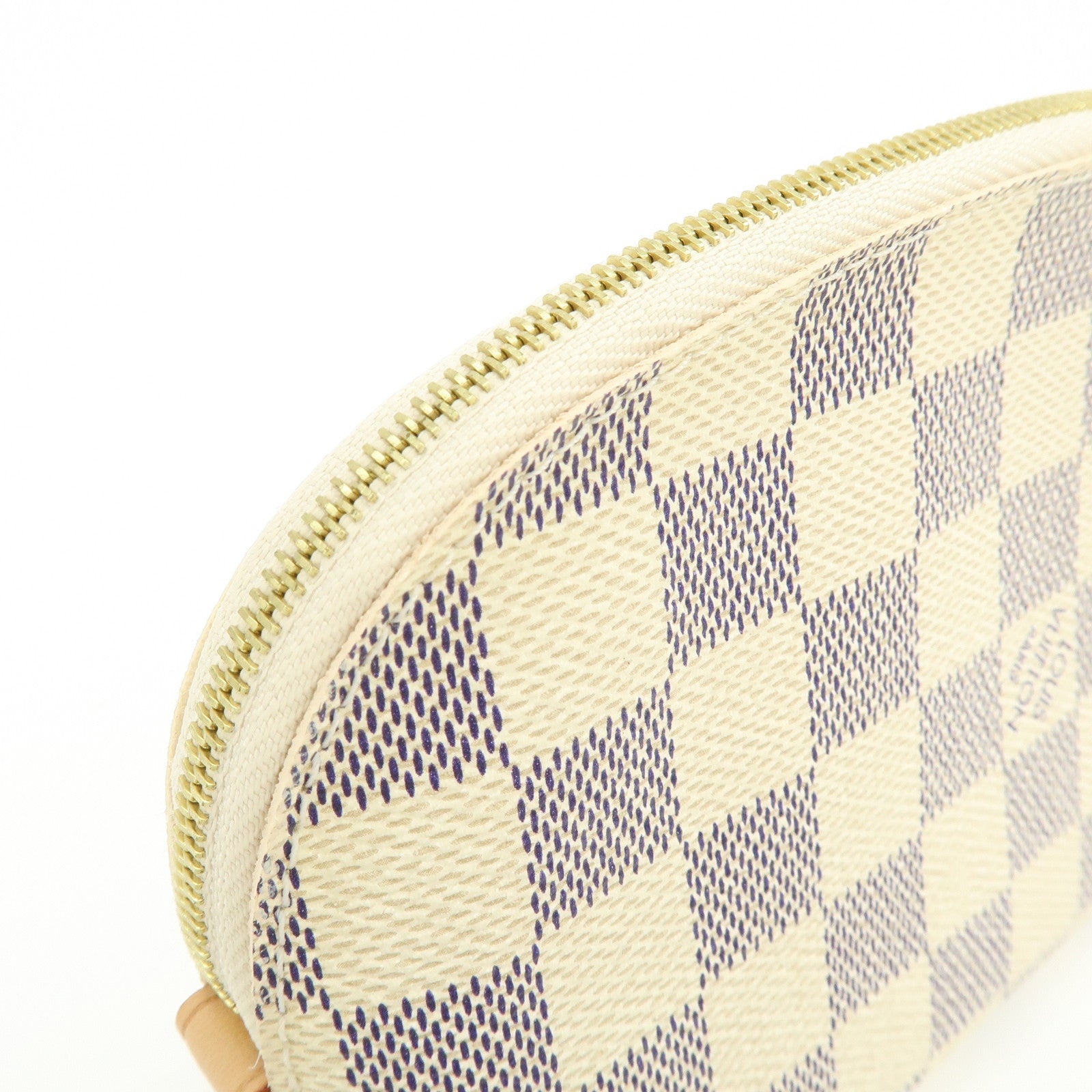 Louis Vuitton Damier Azur Canvas Pochette Cosmetic PM Pouch N60024