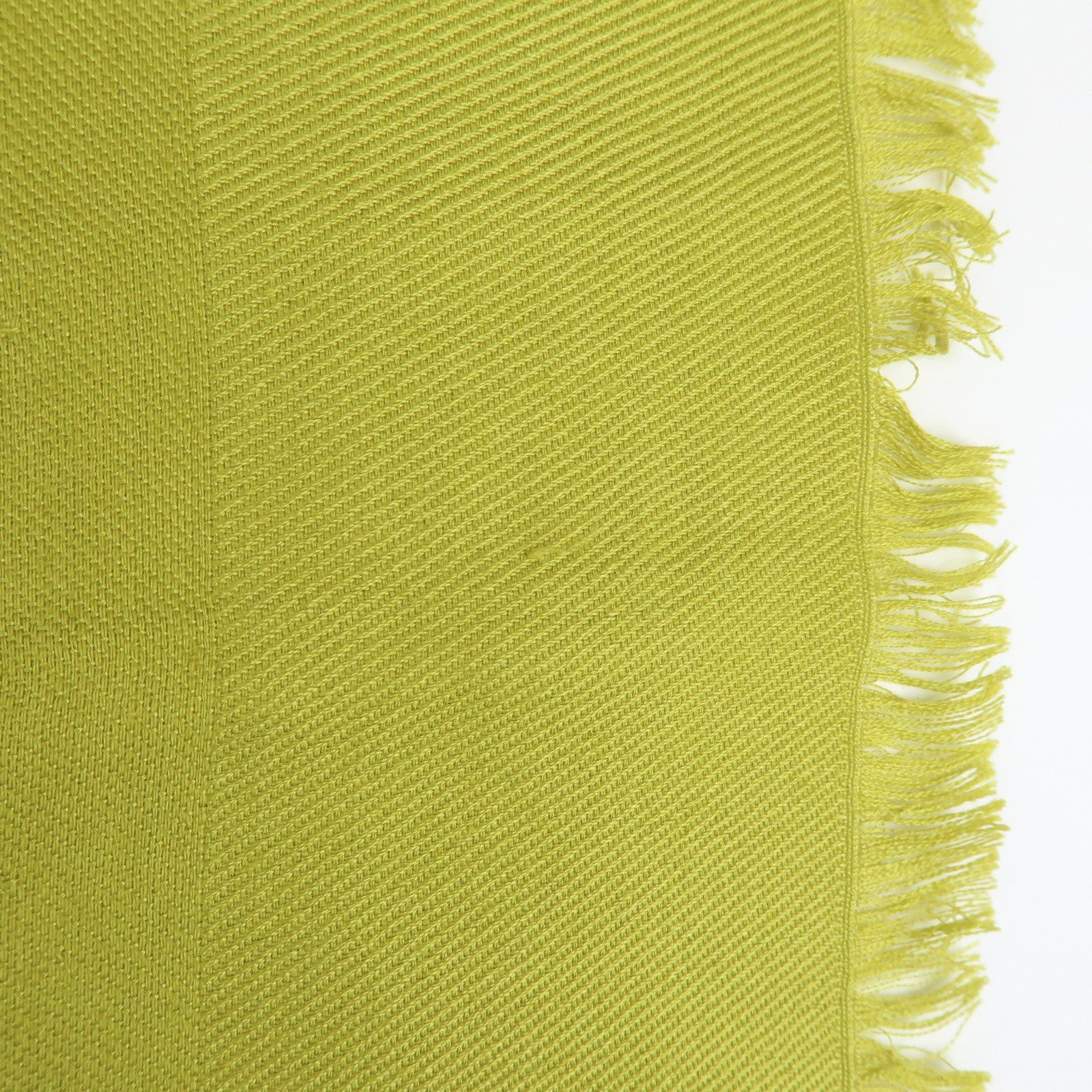 Louis Vuitton Monogrm Silk Wool Scarf Shawl Anis Green M71326