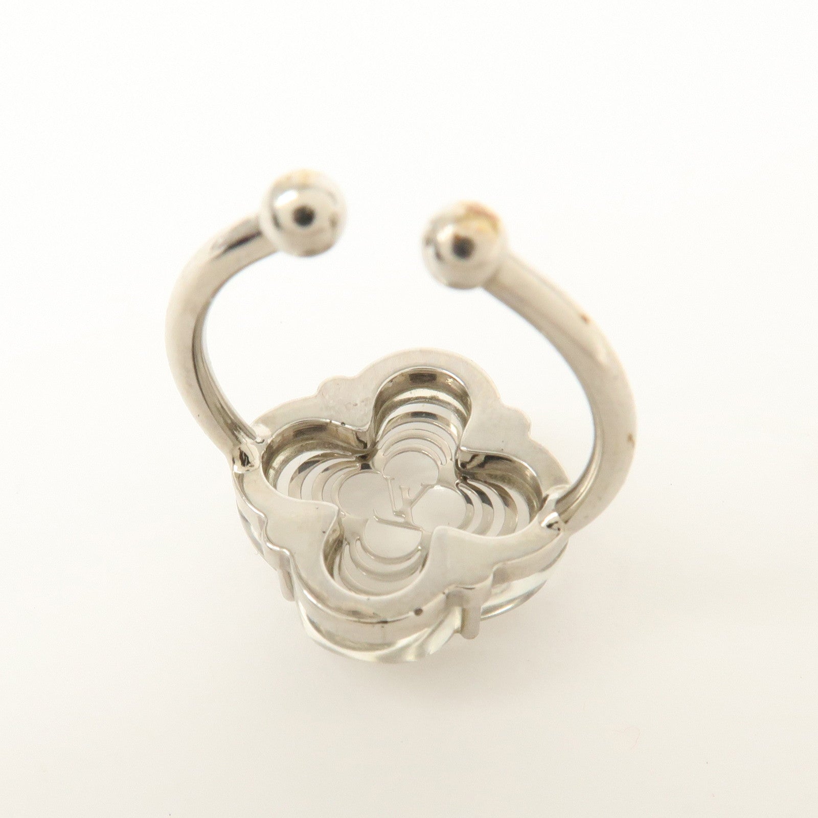 Louis Vuitton Barbe a la Folie Flower Ring Transparet Silver