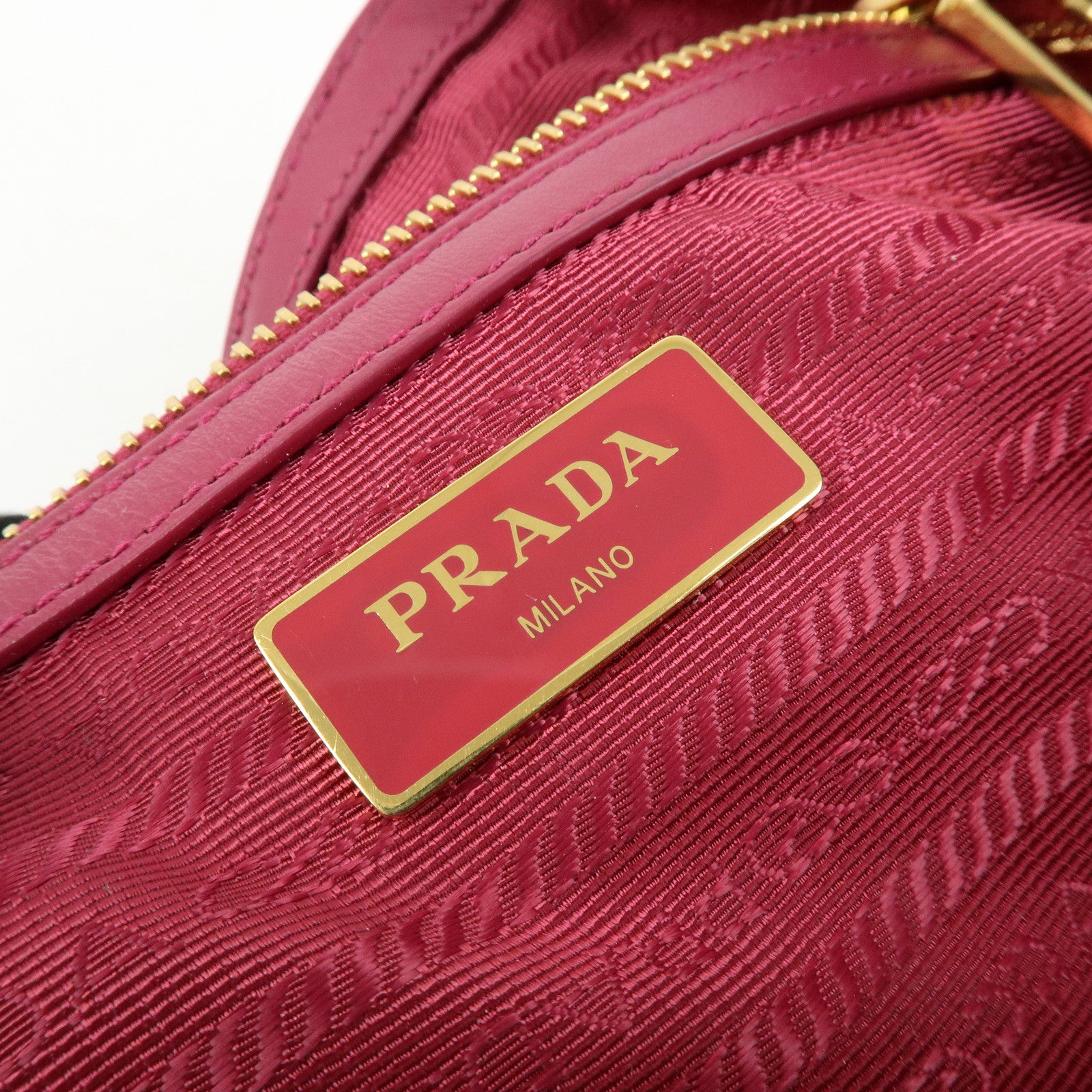 PRADA Nylon Leather 2Way Bag Hand Bag Shoulder Bag Pink 1BA172