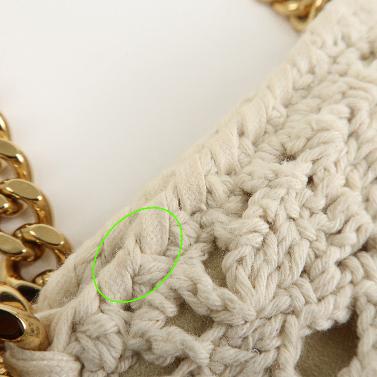 STELLA MCCARTNEY Falabella Cotton 2Way Bag Shoulder Bag Ivory