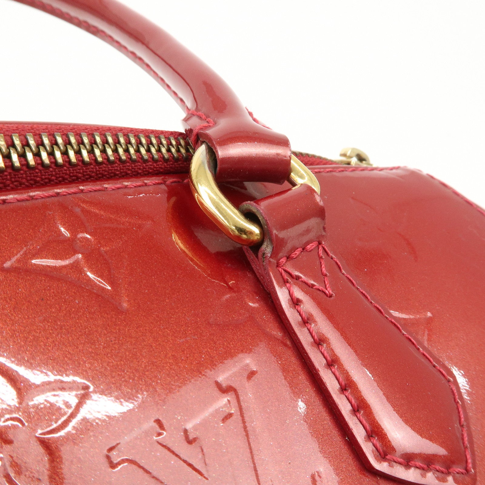 Louis Vuitton Monogram Vernis Sherwood PM Hand Bag Pomme d'Amour VI0131 Used