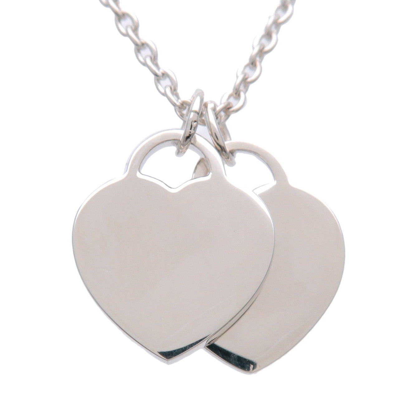 Tiffany & Co Return to Tiffany Mini Double Heart Tag Necklace SV925