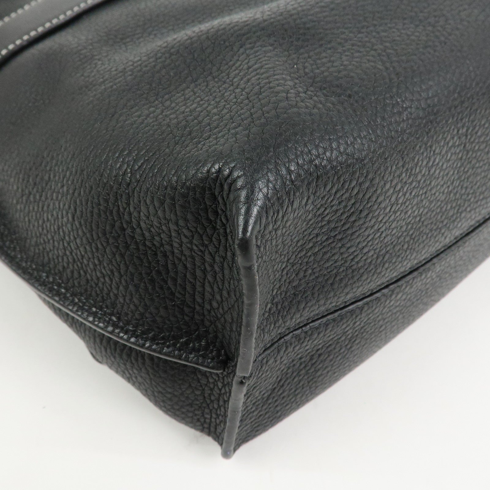 LOEWE Anagram Logo Leather Shoulder Bag Crossbody Bag Black