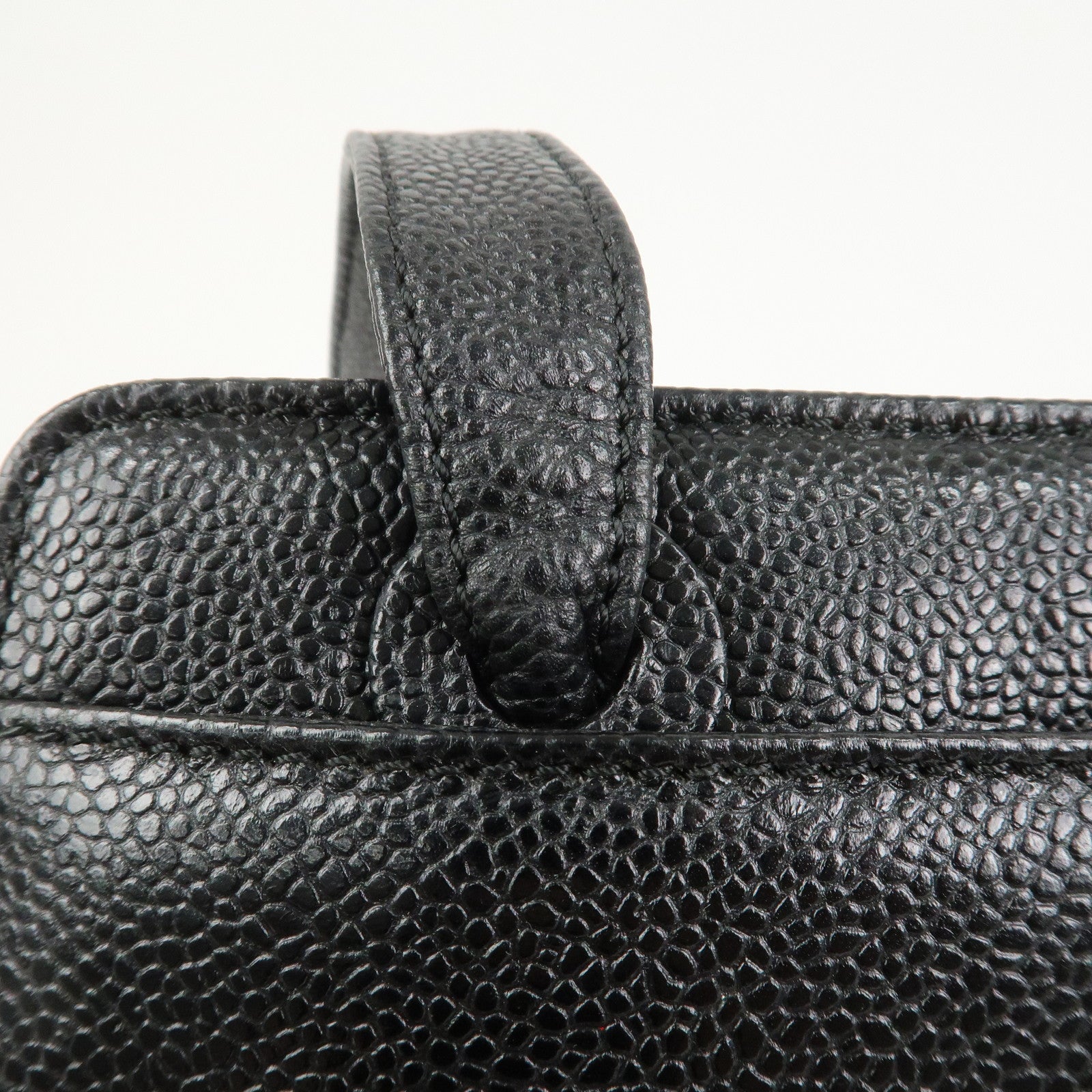 CHANEL COCO Mark Caviarskin Shoulder Bag Hand Bag Black