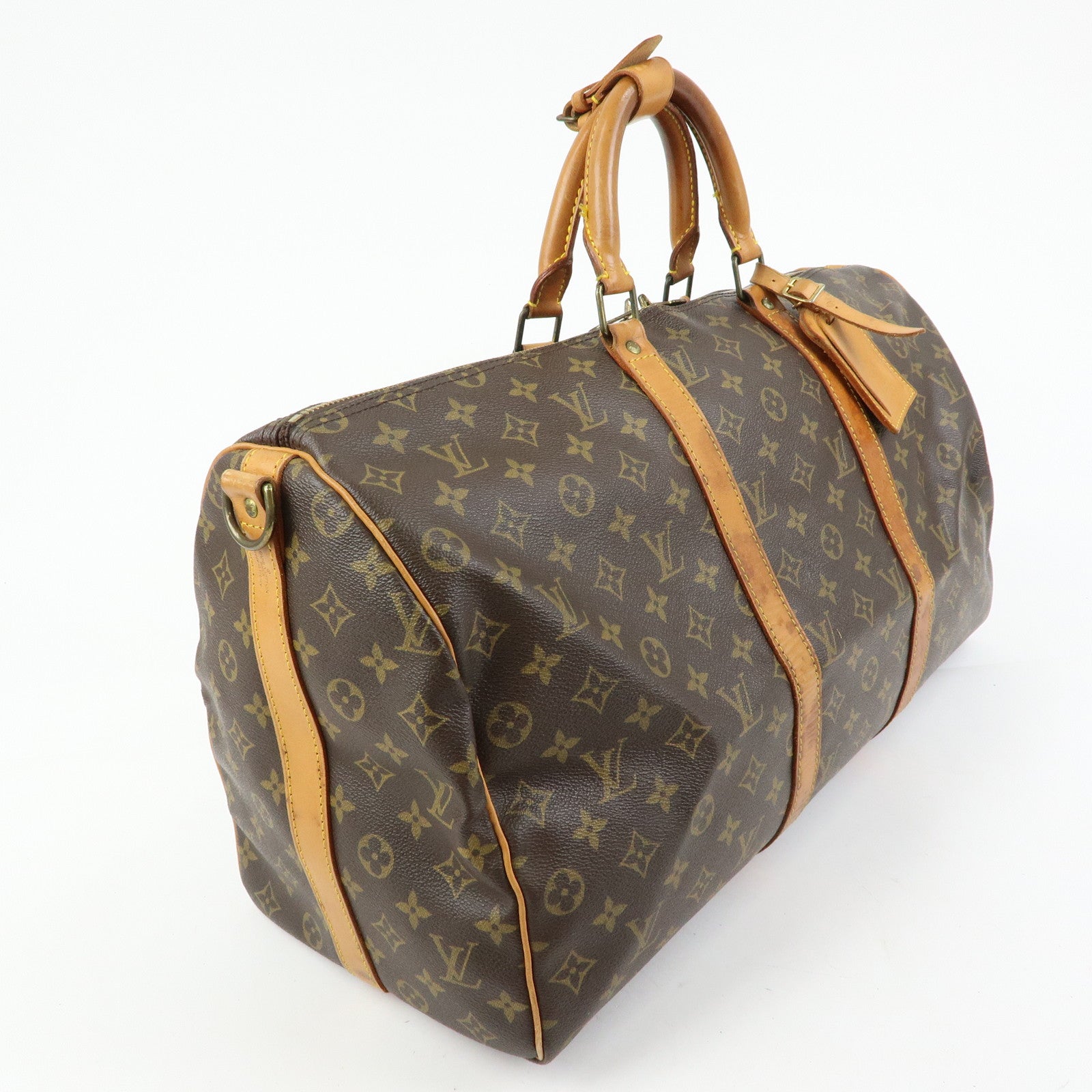 Louis Vuitton Monogram Keep All Bandouliere 50 Boston Bag M41416