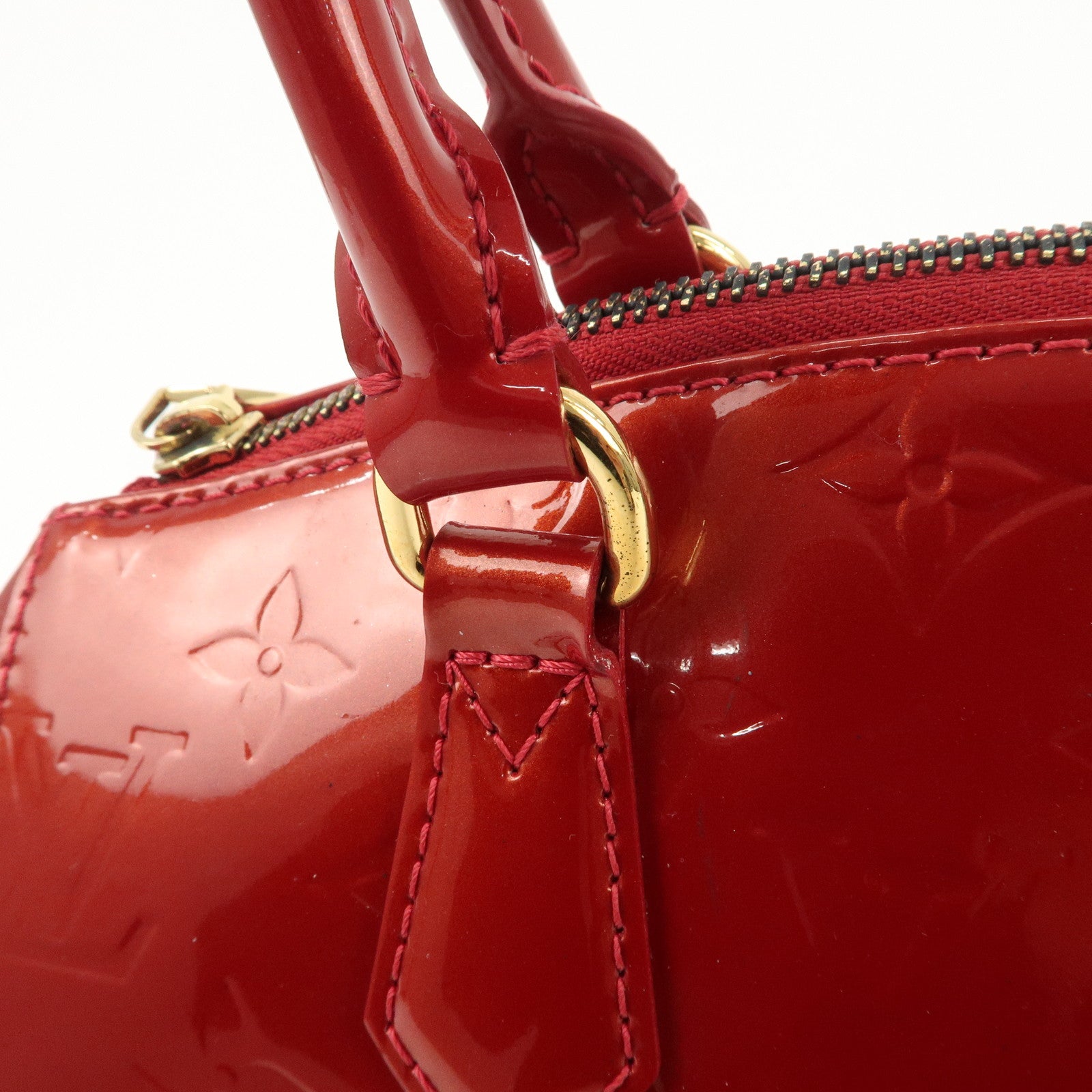 Louis Vuitton Monogram Vernis Sherwood PM Shoulder Bag Red M91494