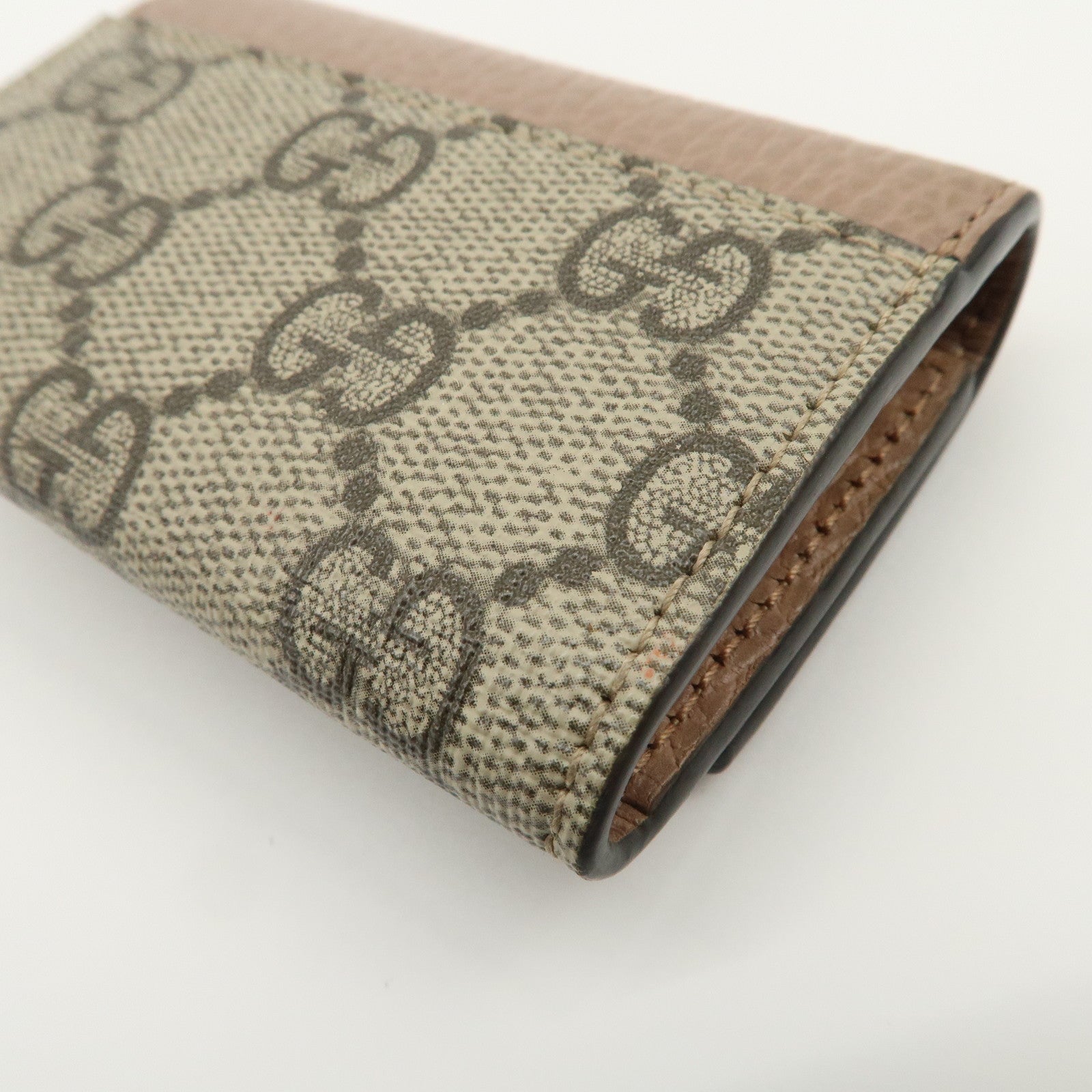 GUCCI GG Marmont GG Supreme 6 Key Case Key Holder Beige 456118