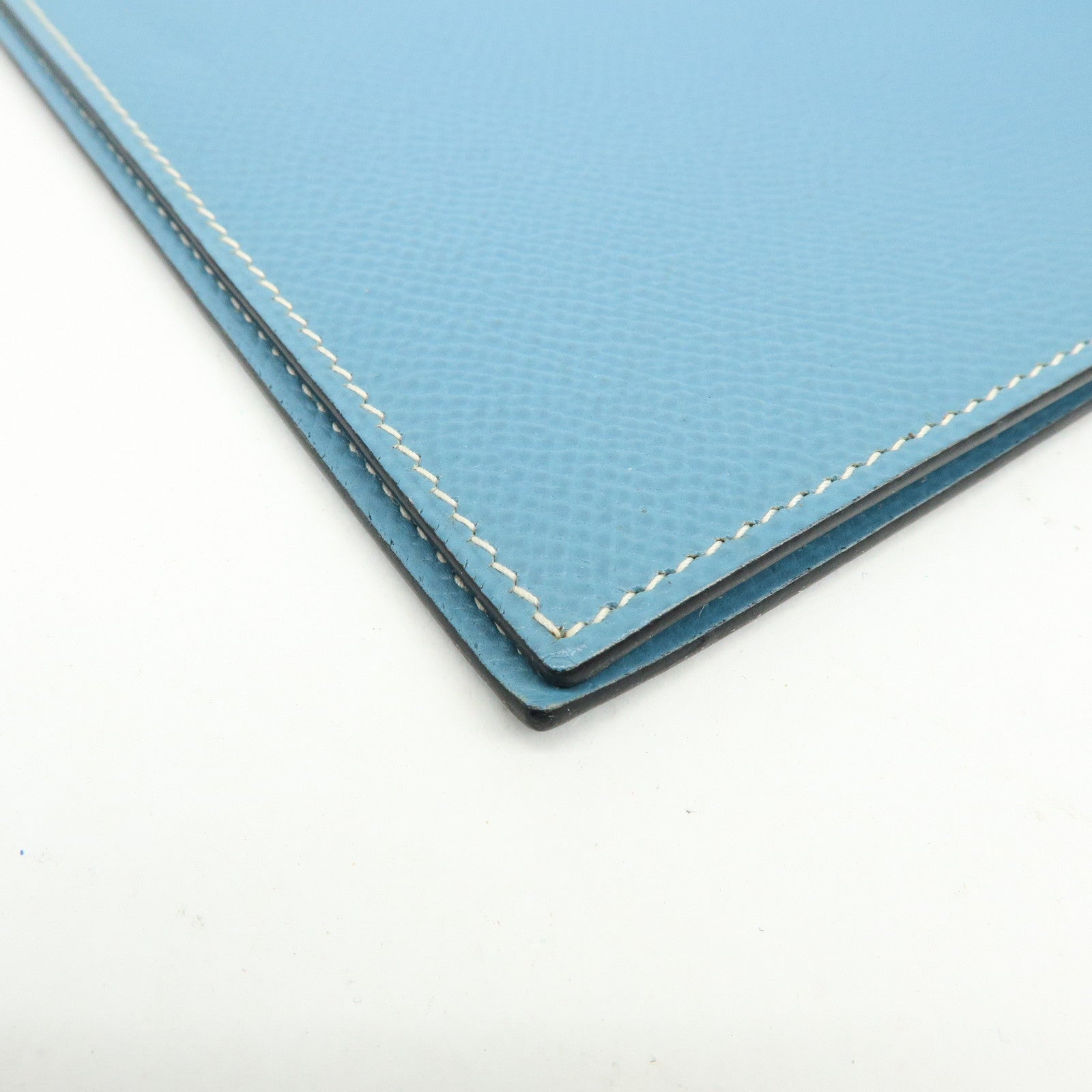 HERMES Globe Trotter Veau Epsom Planner Cover □H Stamped Blue Jean