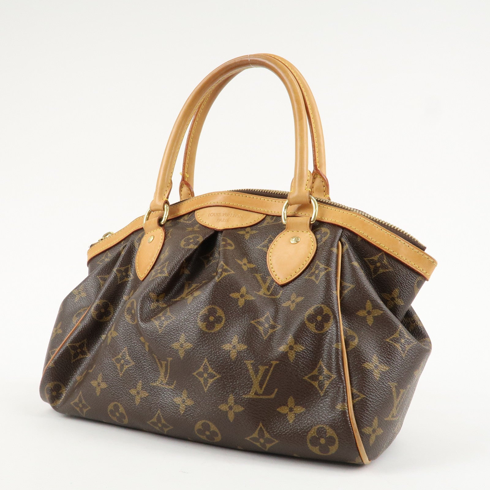 Louis Vuitton Monogram Canvas Tivoli PM Hand Bag Brown M40143 Used
