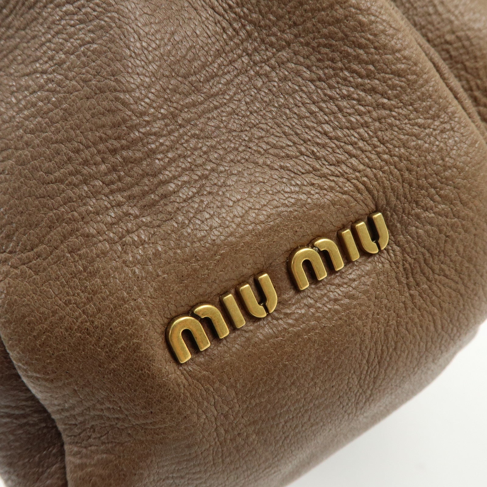 MIU MIU Leather 2Way Bag Hand Bag Shoulder Bag RR1591