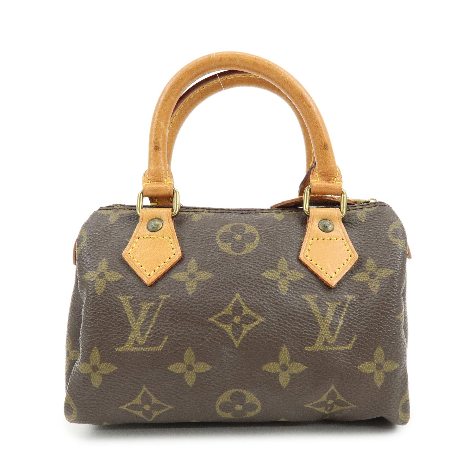 Louis Vuitton Monogram Mini Speedy Hand Bag Brown M41534