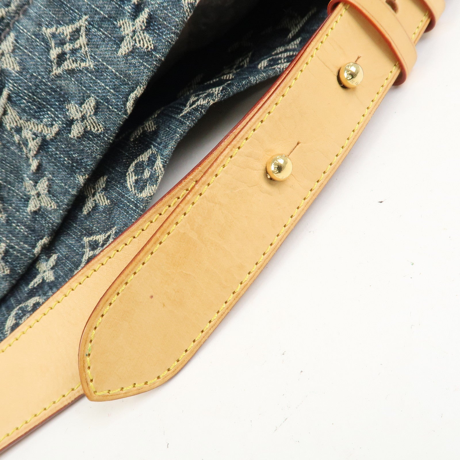 Louis Vuitton Monogram Denim Daily GM Shoulder Bag Gris Bleu M40493