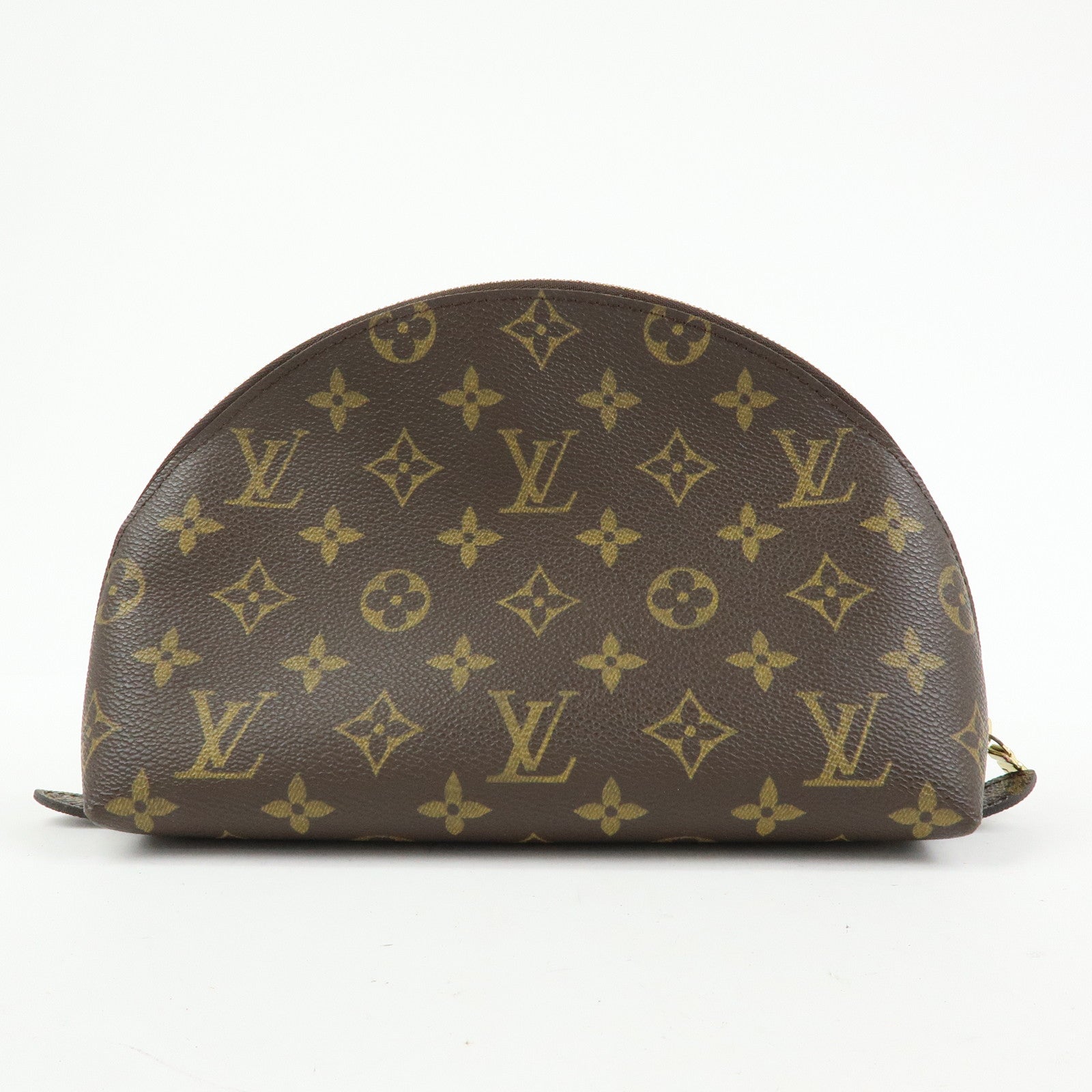 Louis Vuitton Monogram Trousse Demi Ronde Cosmetic Pouch M47520