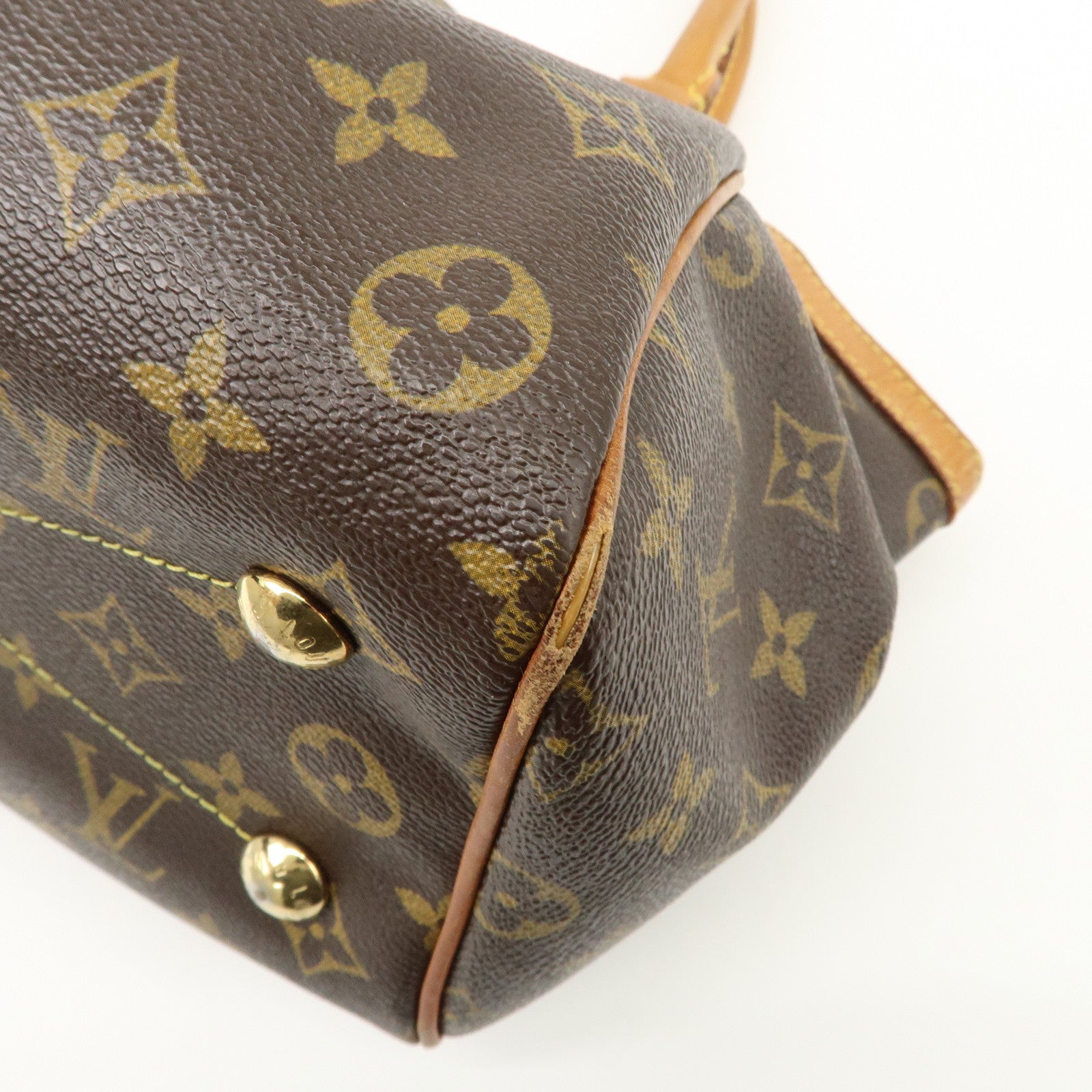 Louis Vuitton Monogram Tivoli PM Hand Bag Brown M40143 Used
