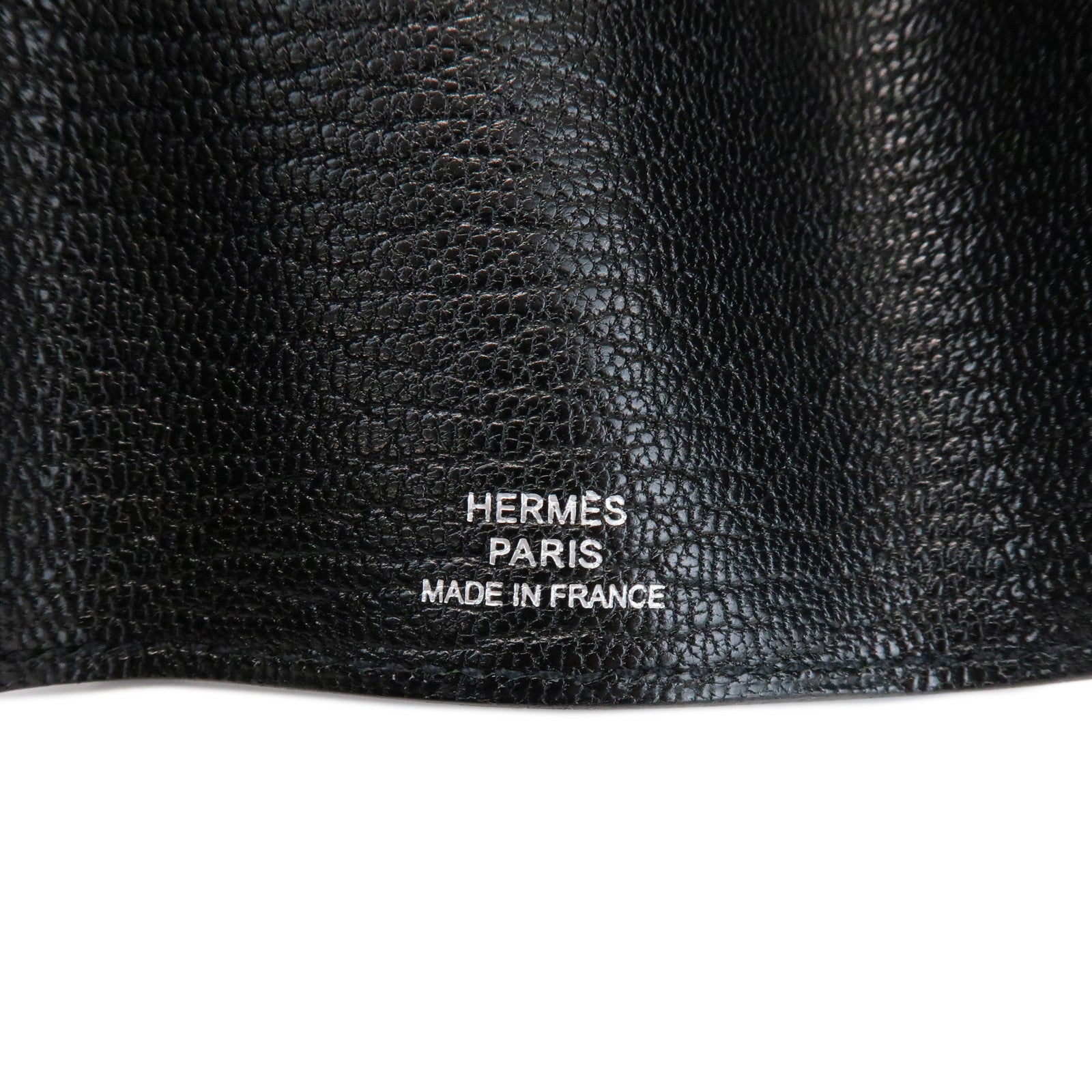 HERMES Bearn Chevre □I Stamped Key Case Key Holder Black