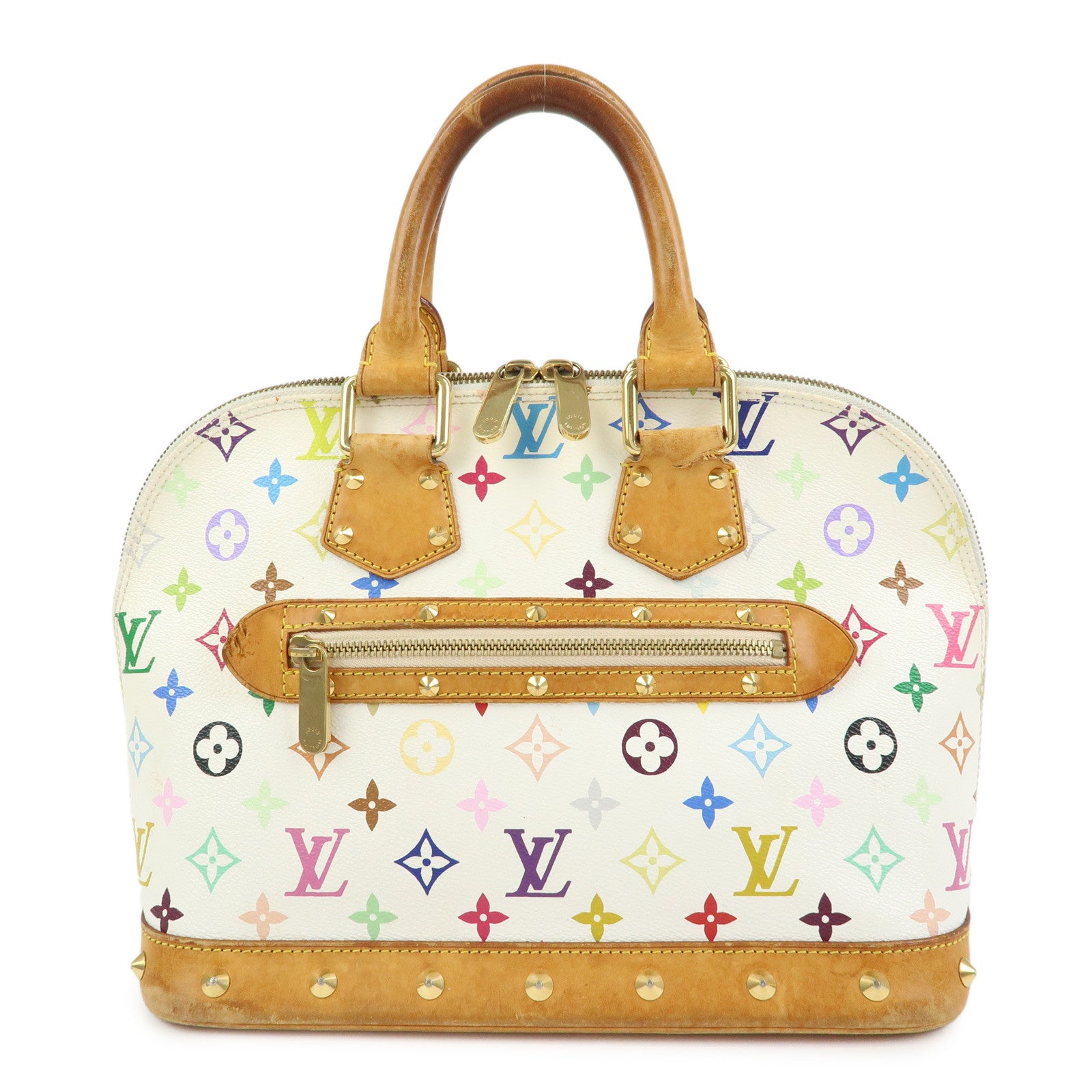Louis Vuitton Monogram Multicolor Alma PM Hand Bag Blanc M92647