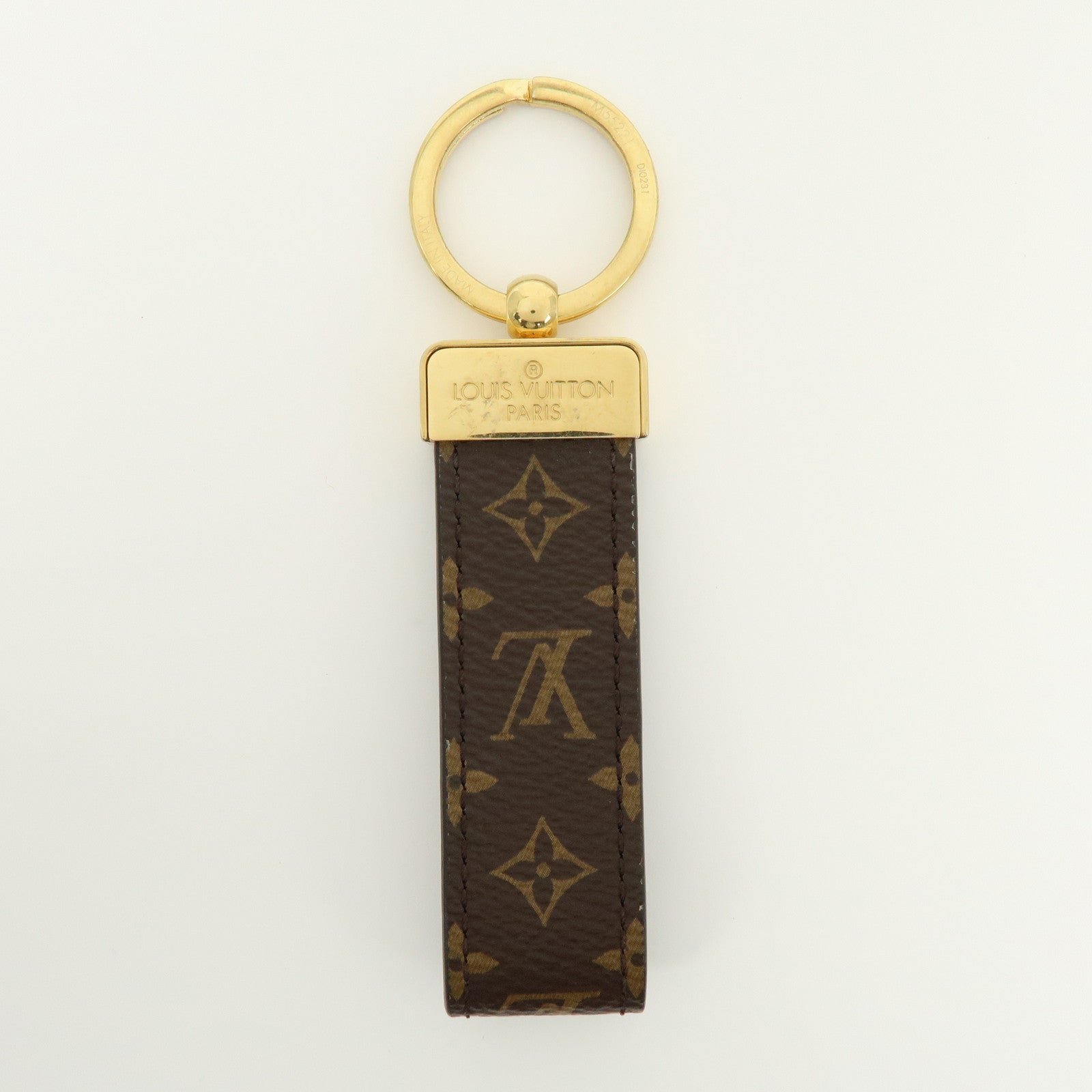 Louis Vuitton Monogram Dragonne Key Chain Key Holder Brown M65221