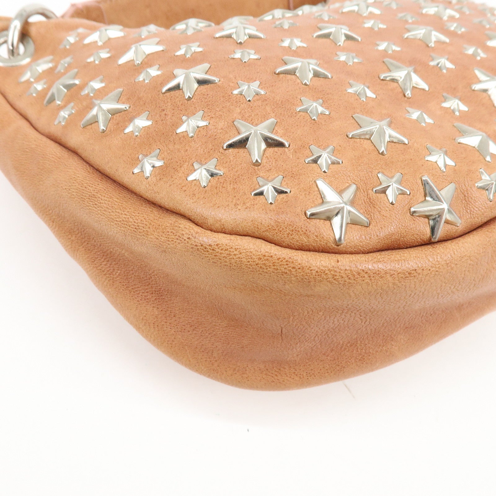 JIMMY CHOO Leather Star Studs Sky 2Way Bag Hand Bag Shoulder Bag