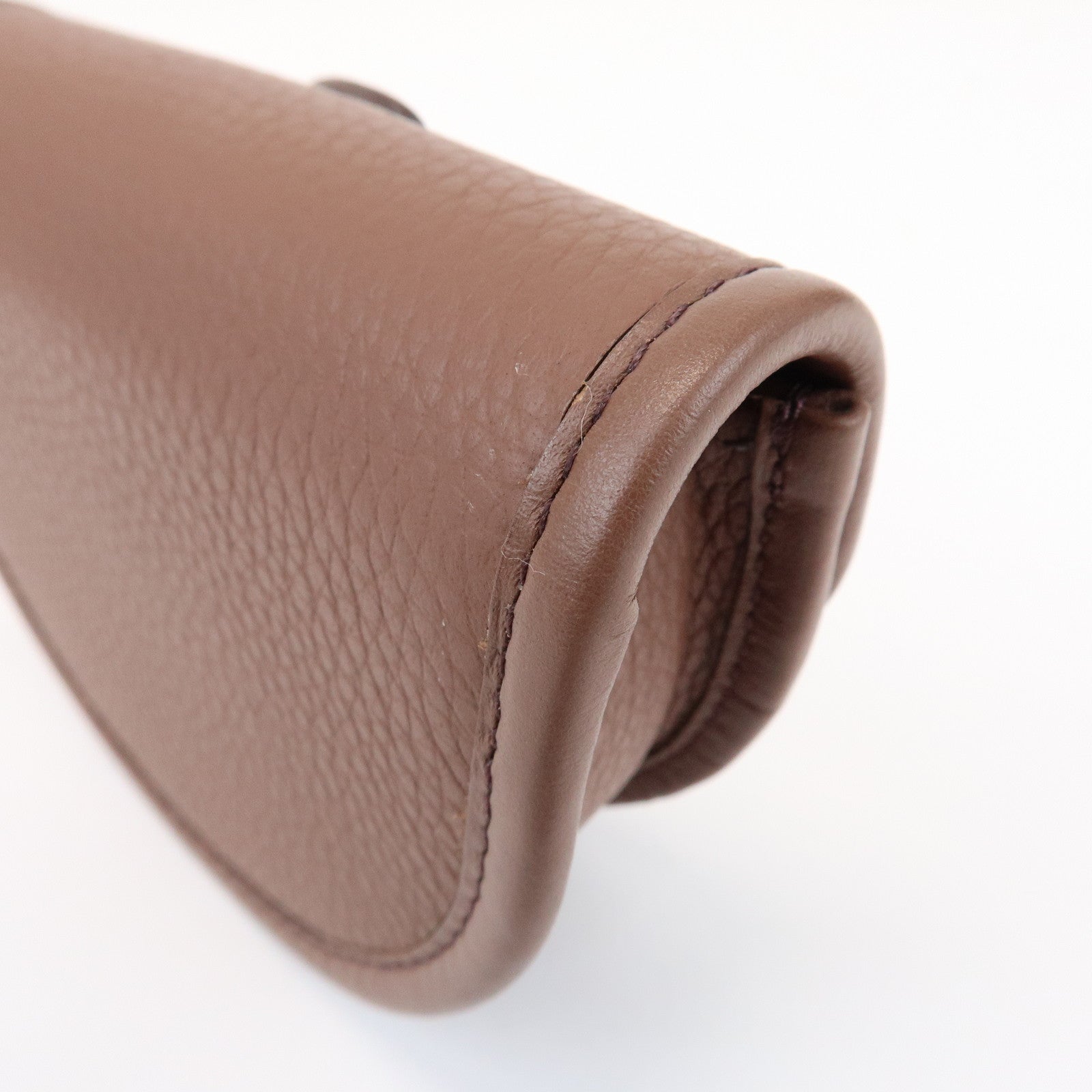 Christian Dior Leather Gallop Nano Pouch Coin Case Key Case Brown
