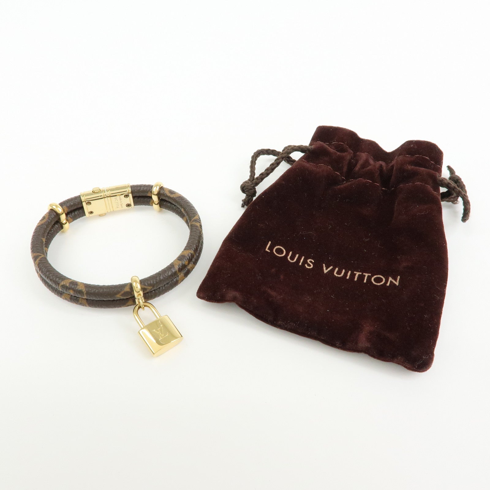 Louis Vuitton Monogram Keep It Twice Bracelet Brown M6640