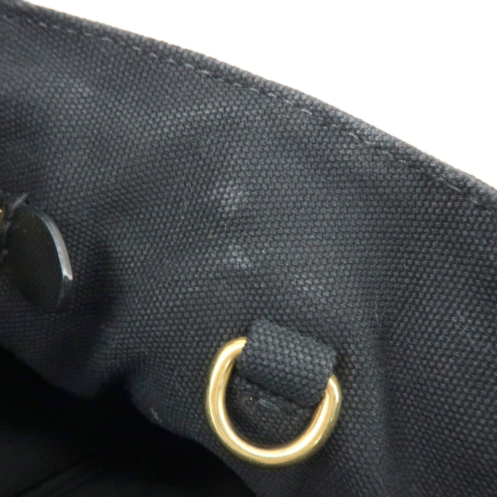PRADA Canapa Mini Canvas 2Way Bag Hand Bag Black 1BG439