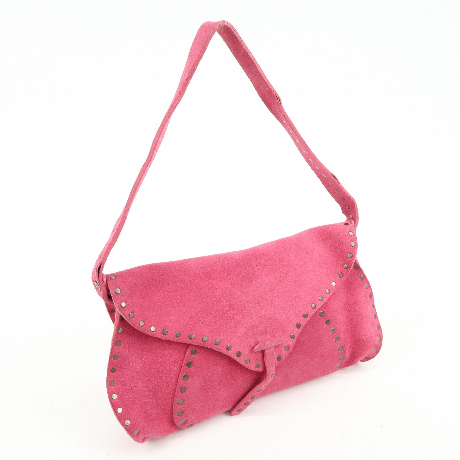 CELINE Suede Paul Bot Bag Shoulder Bag Hand Bag Pink