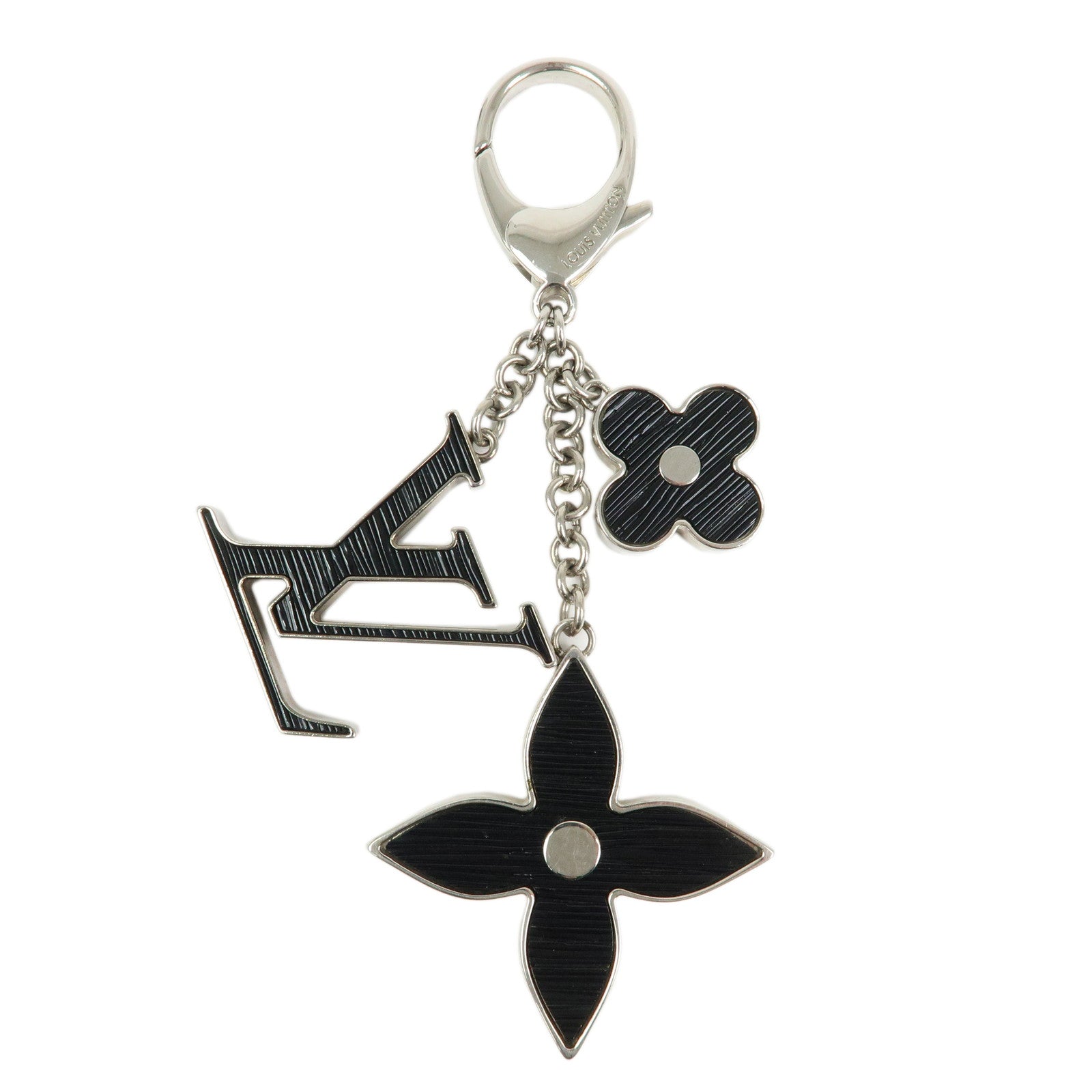 Louis Vuitton Epi Bijou Sac Fleur de Metal Bag Charm Noir M65084