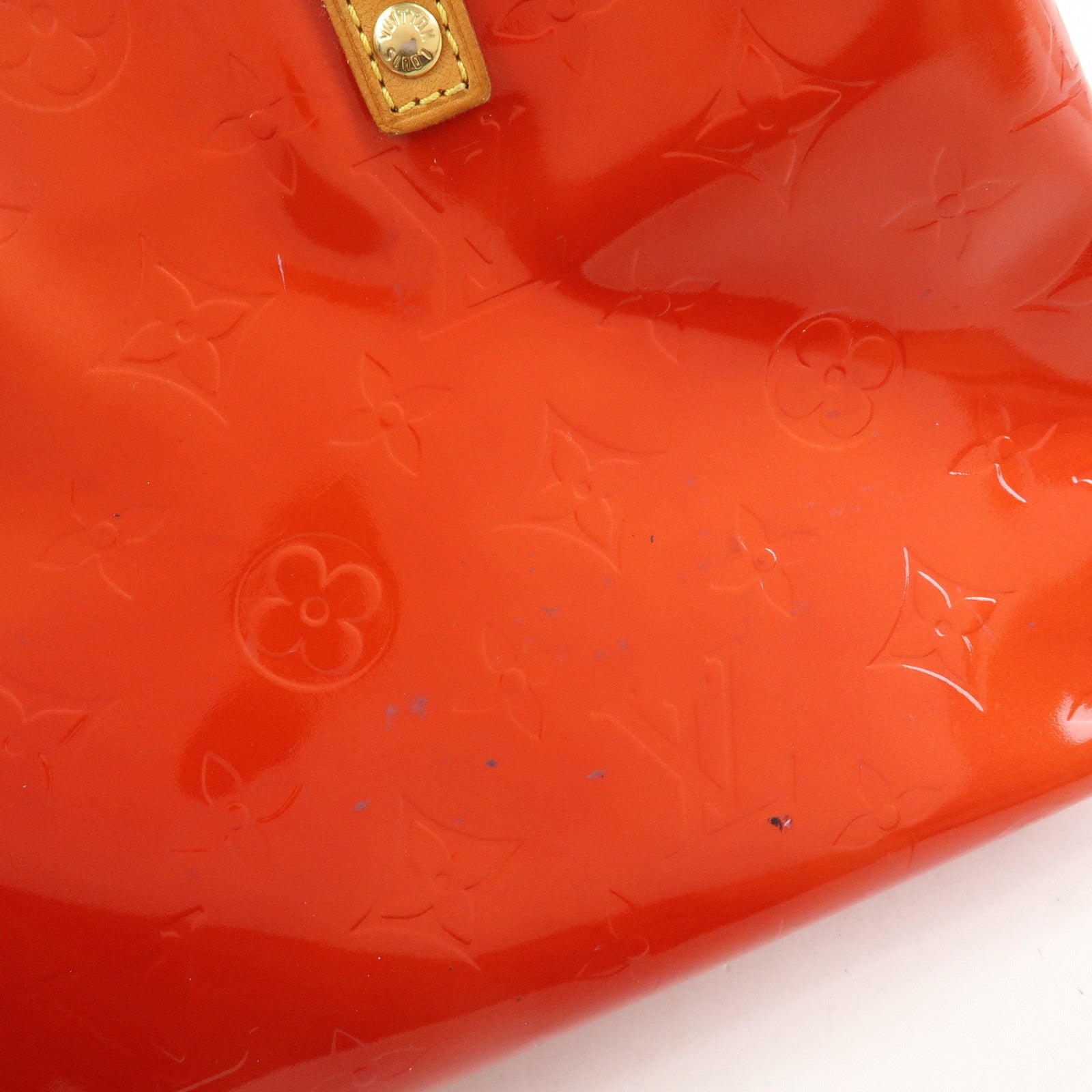 Louis Vuitton Monogram Vernis Lead PM Hand Bag Rouge M91088