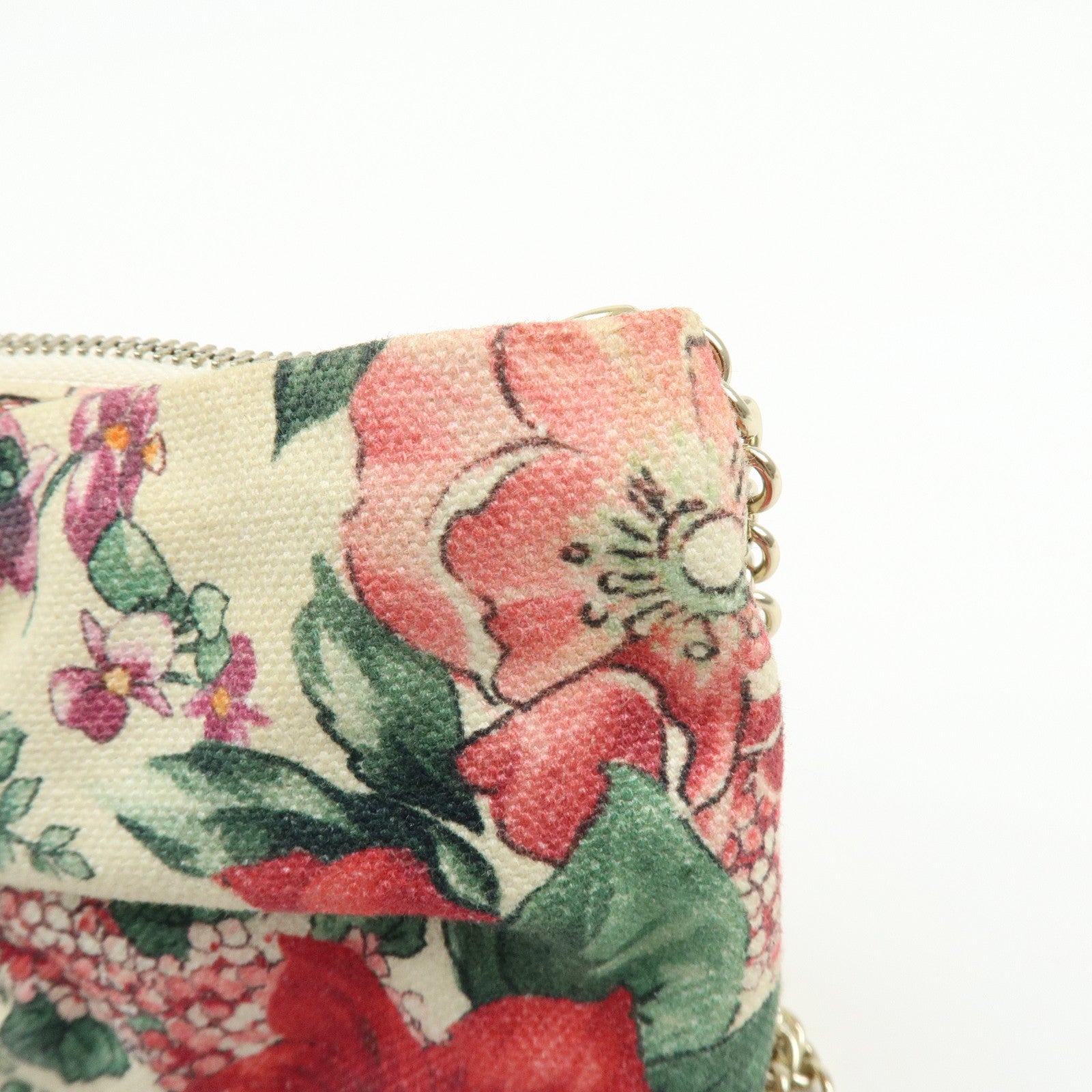 VALENTINO RED Valentino Canvas Ribbon Flower Chain Shoulder Bag