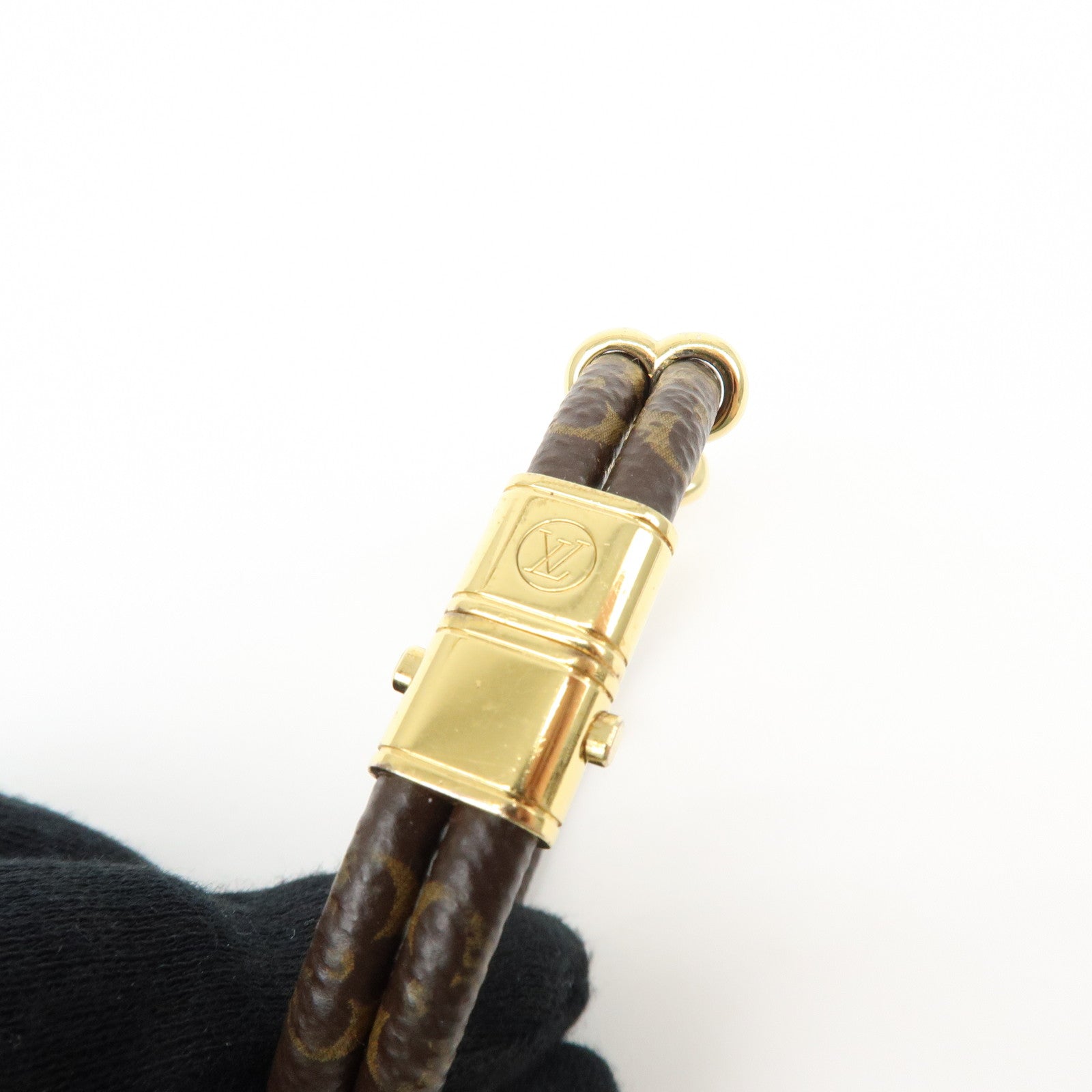 Louis Vuitton Monogram Keep It Twice Canvas Bracelet Brown M6640
