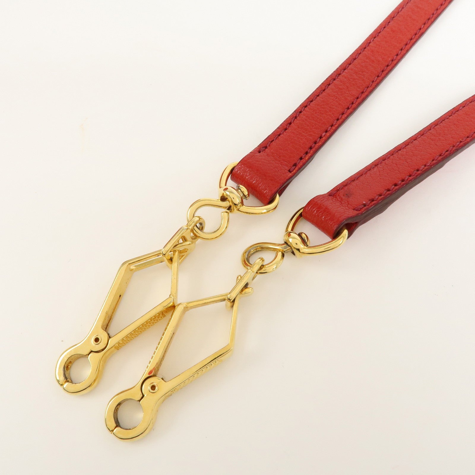 MIU MIU Logo Leather 2Way Bag Hand Bag Shoulder Bag Red RL0060