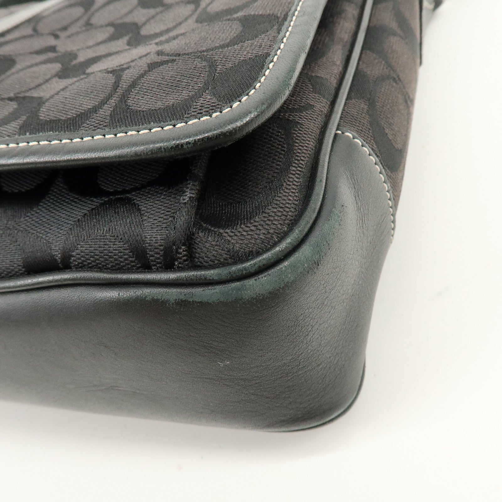 COACH Signature Set of 2 Shoulder Bag Crossbody Bag Black Brown