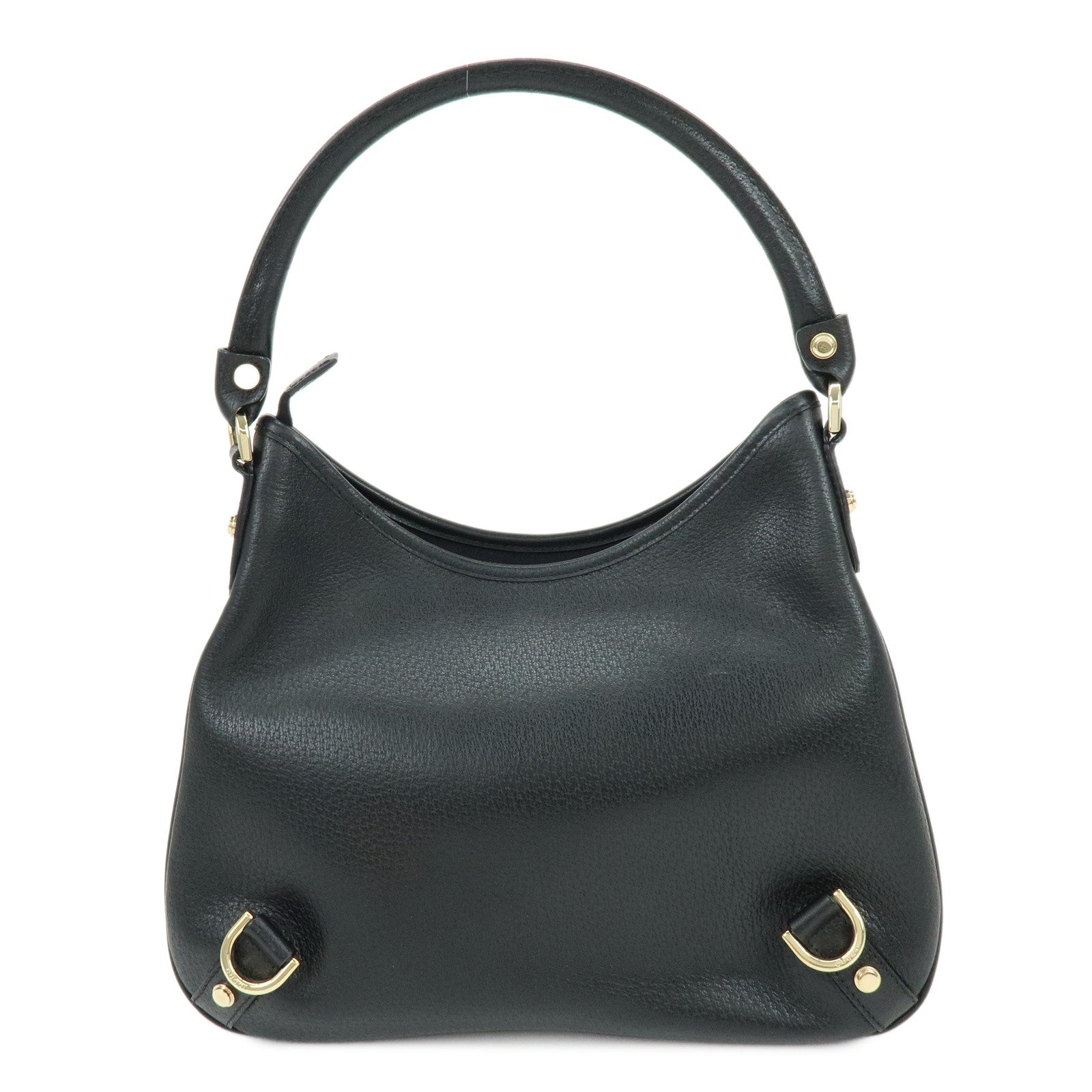 GUCCI Abbey Leather Shoulder Bag Hand Bag Black 130738
