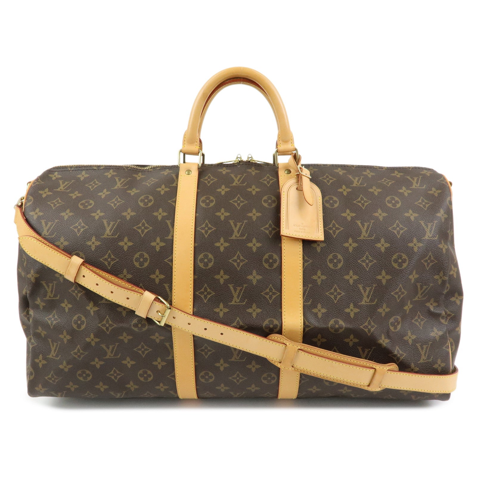 Louis Vuitton Monogram Keep All Bandouliere 55 Boston Bag M41414