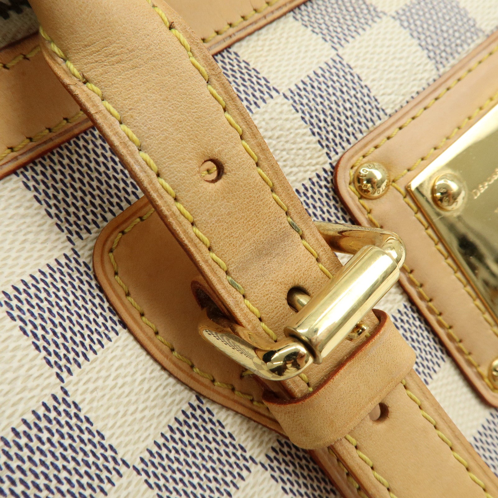 Louis Vuitton Damier Azur Leather Canvas Berkeley Hand Bag N52001