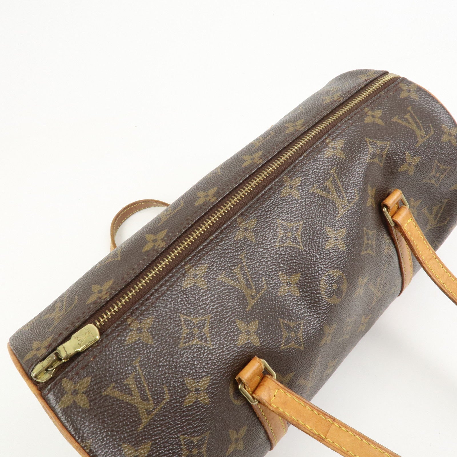 Louis Vuitton Monogram Papillon 30 Hand Bag Brown M51385